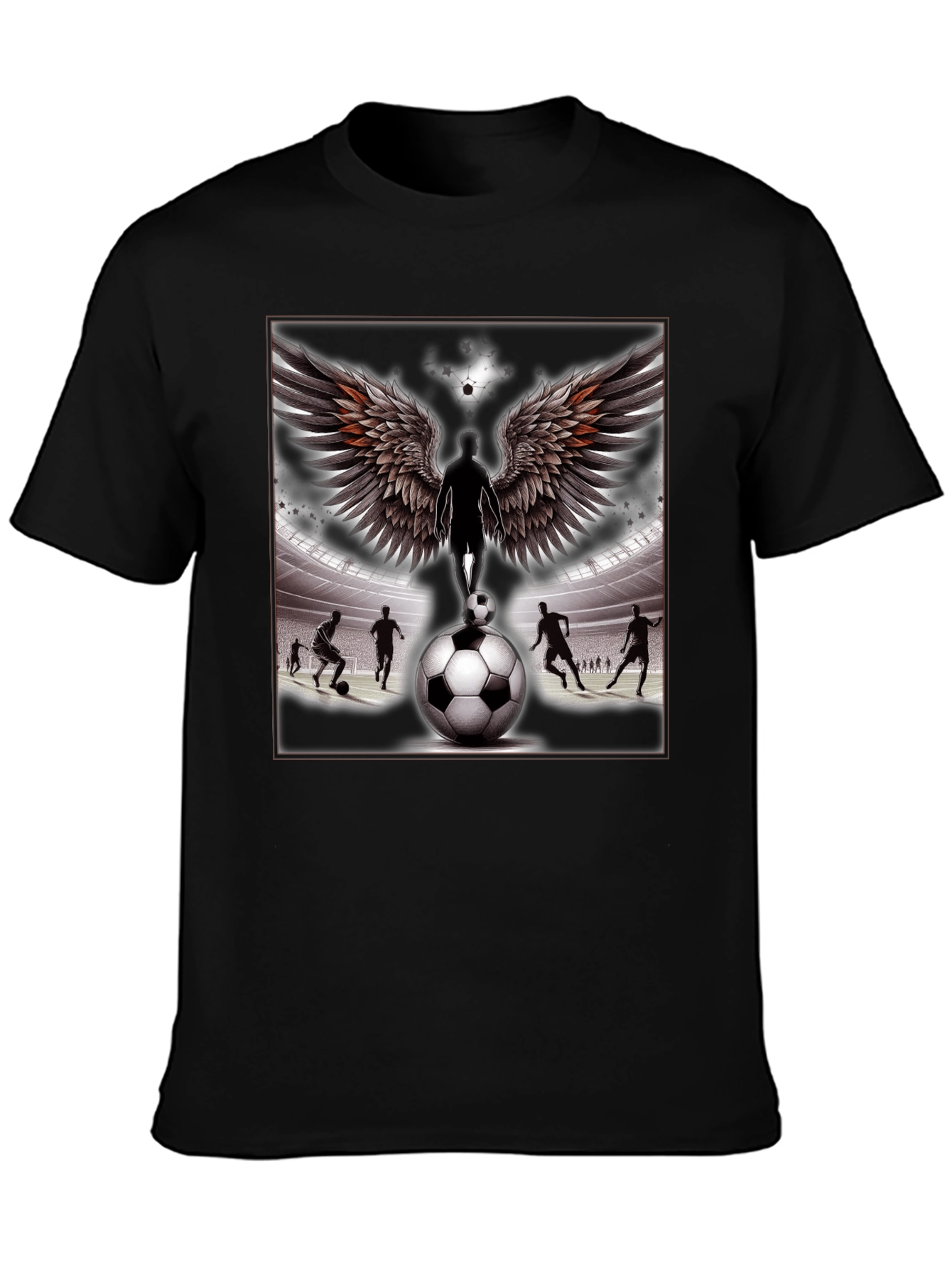 Soccer Angel Wings Graphic T-Shirt