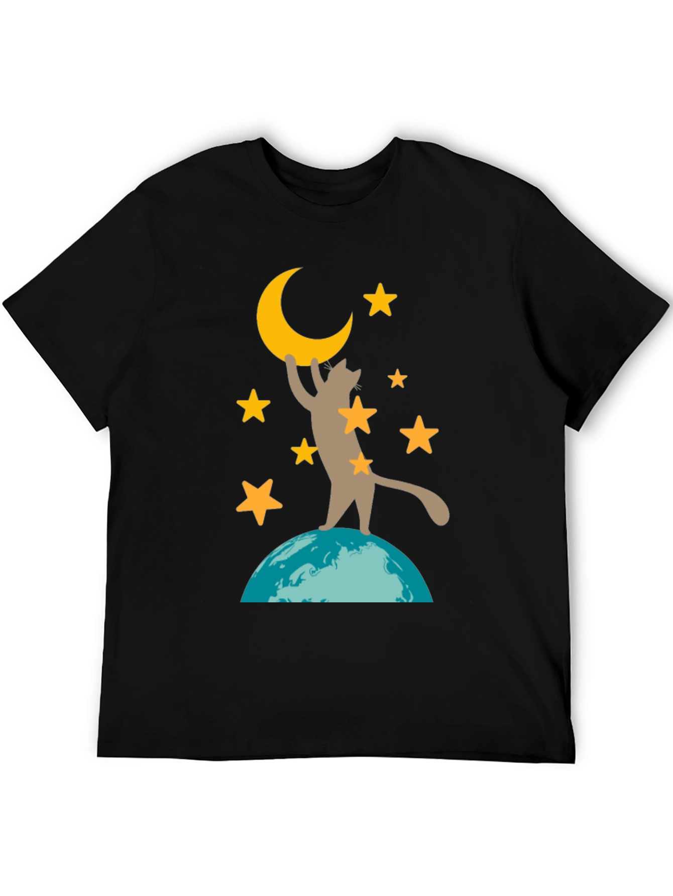 Cat Reaching for the Moon Graphic Tee