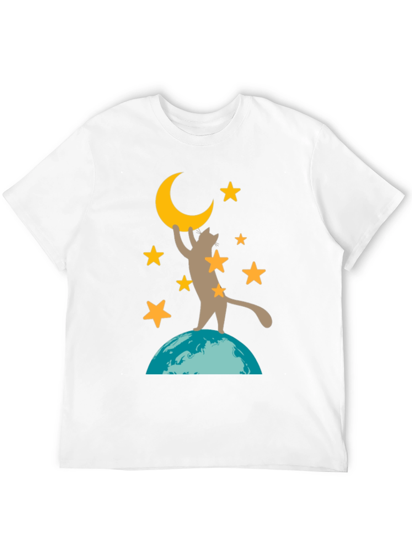 Cat Reaching for the Moon Graphic Tee