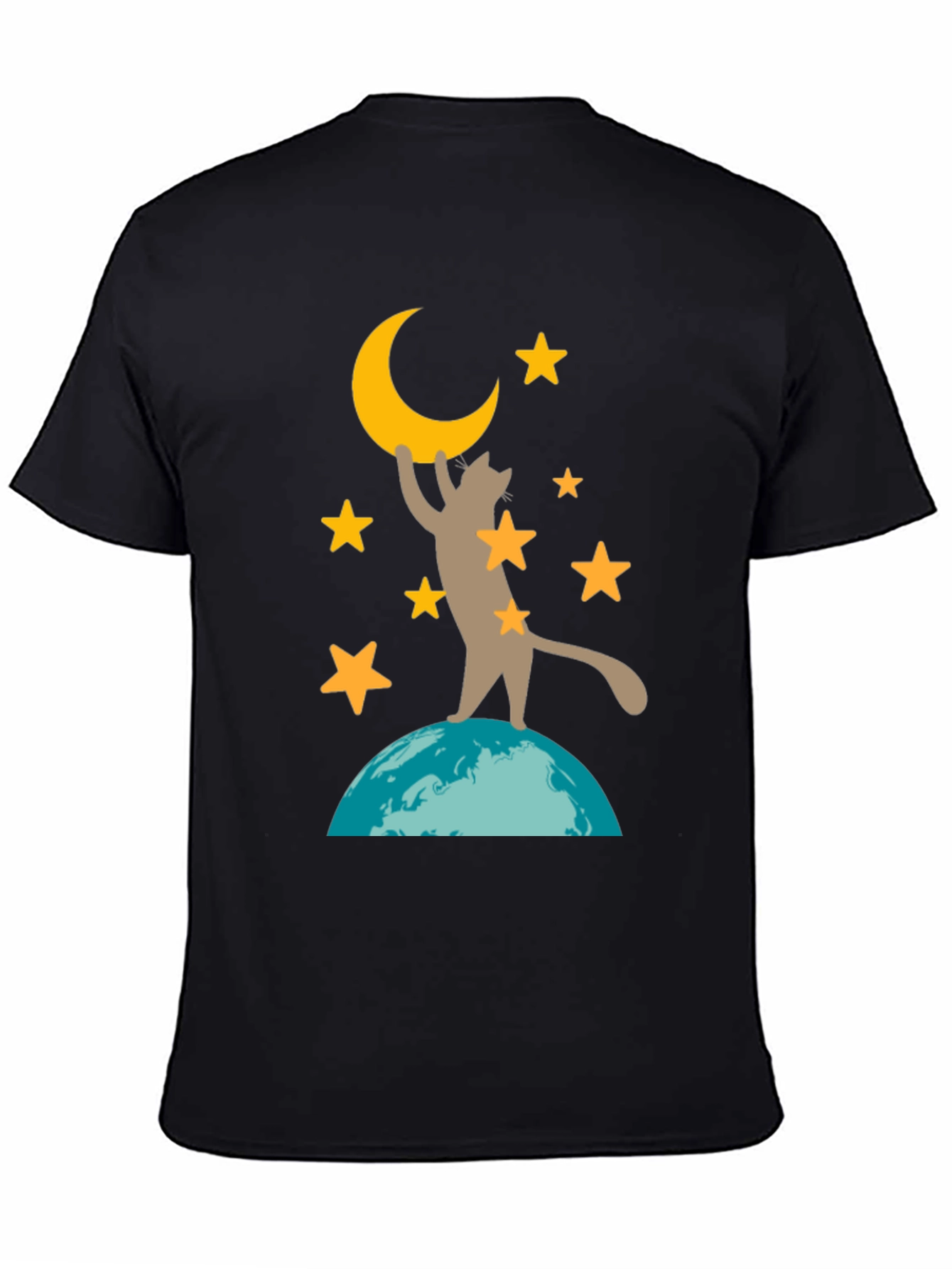 Cat Reaching for the Moon Graphic Tee