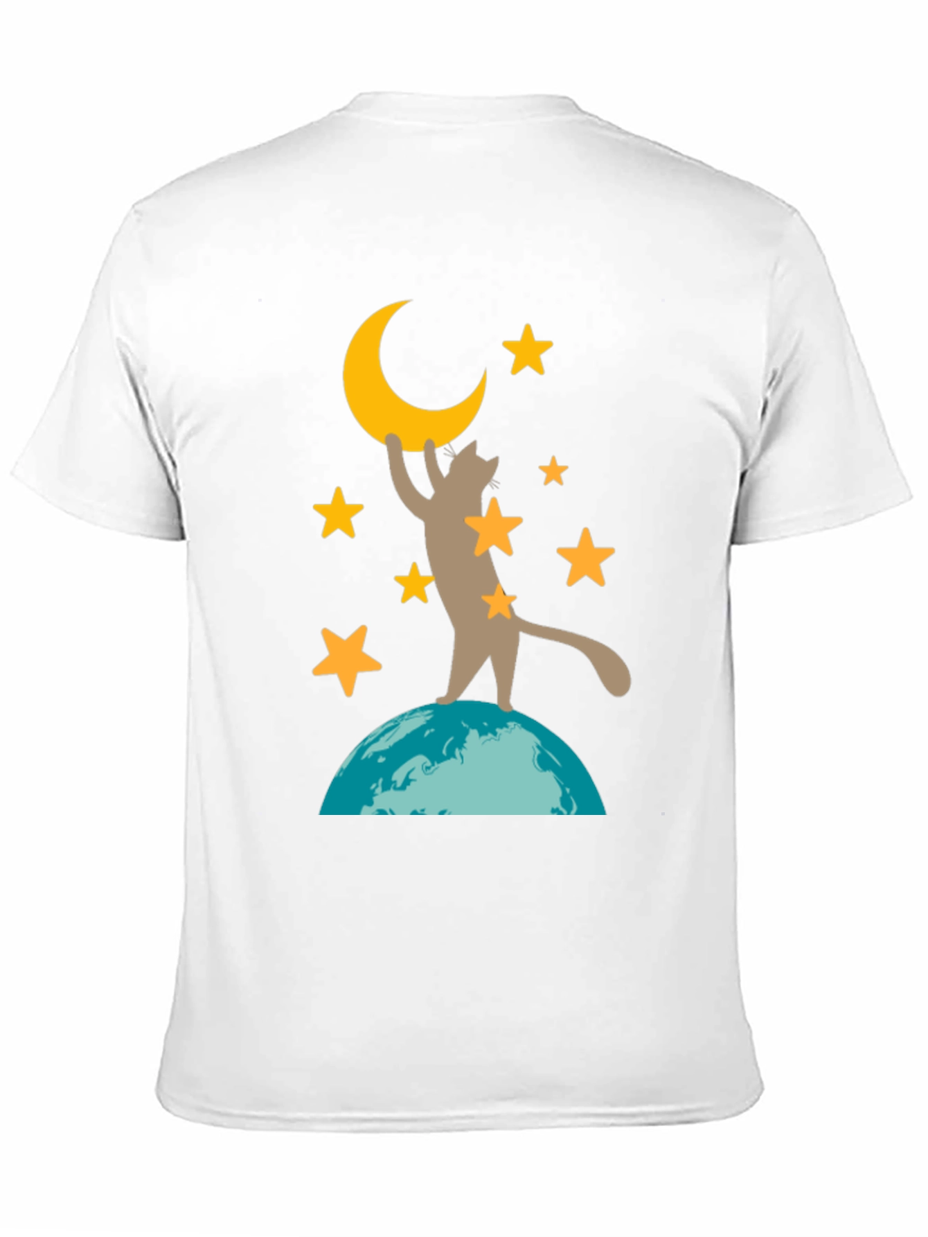 Cat Reaching for the Moon Graphic Tee
