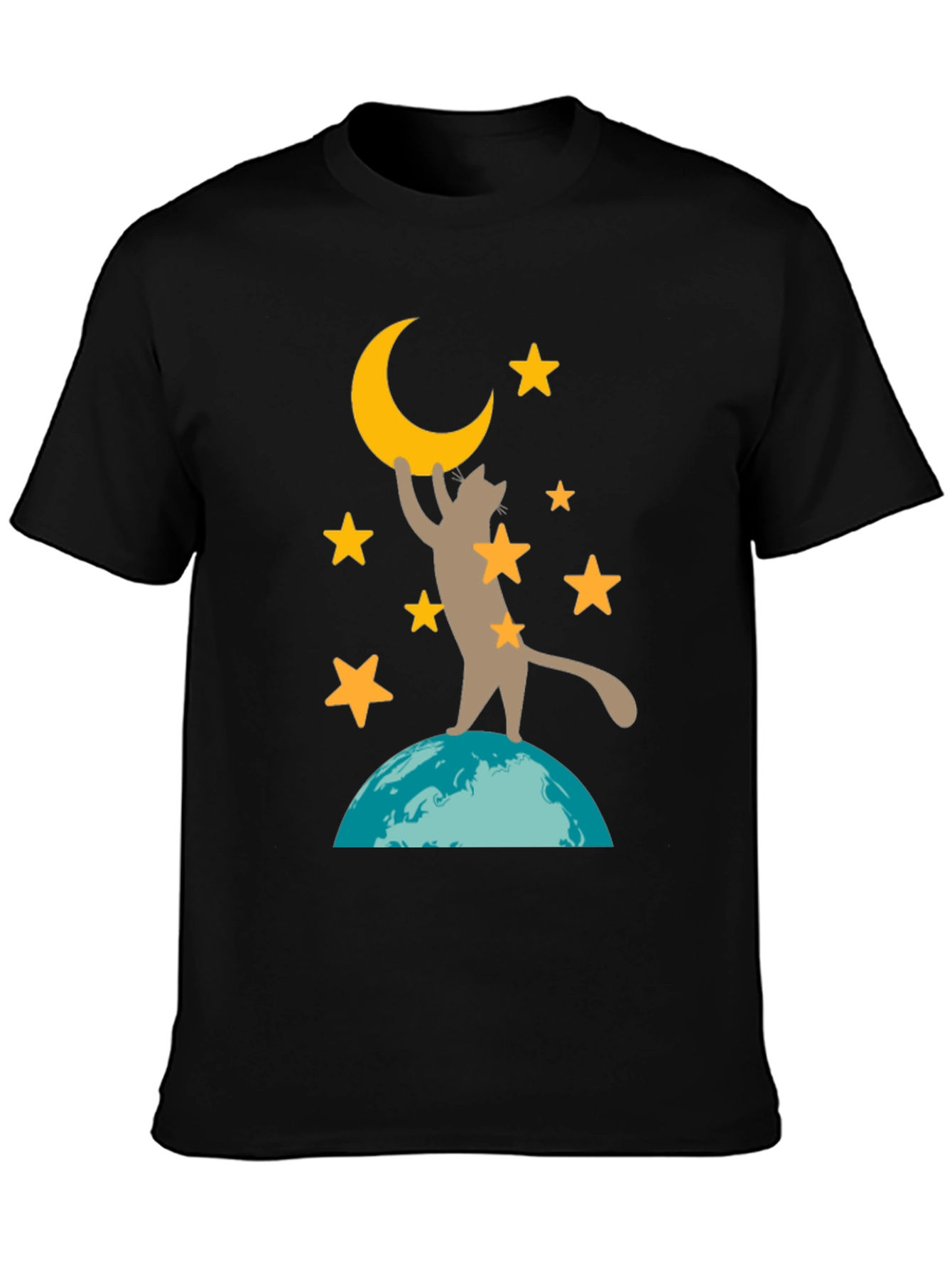 Cat Reaching for the Moon Graphic Tee