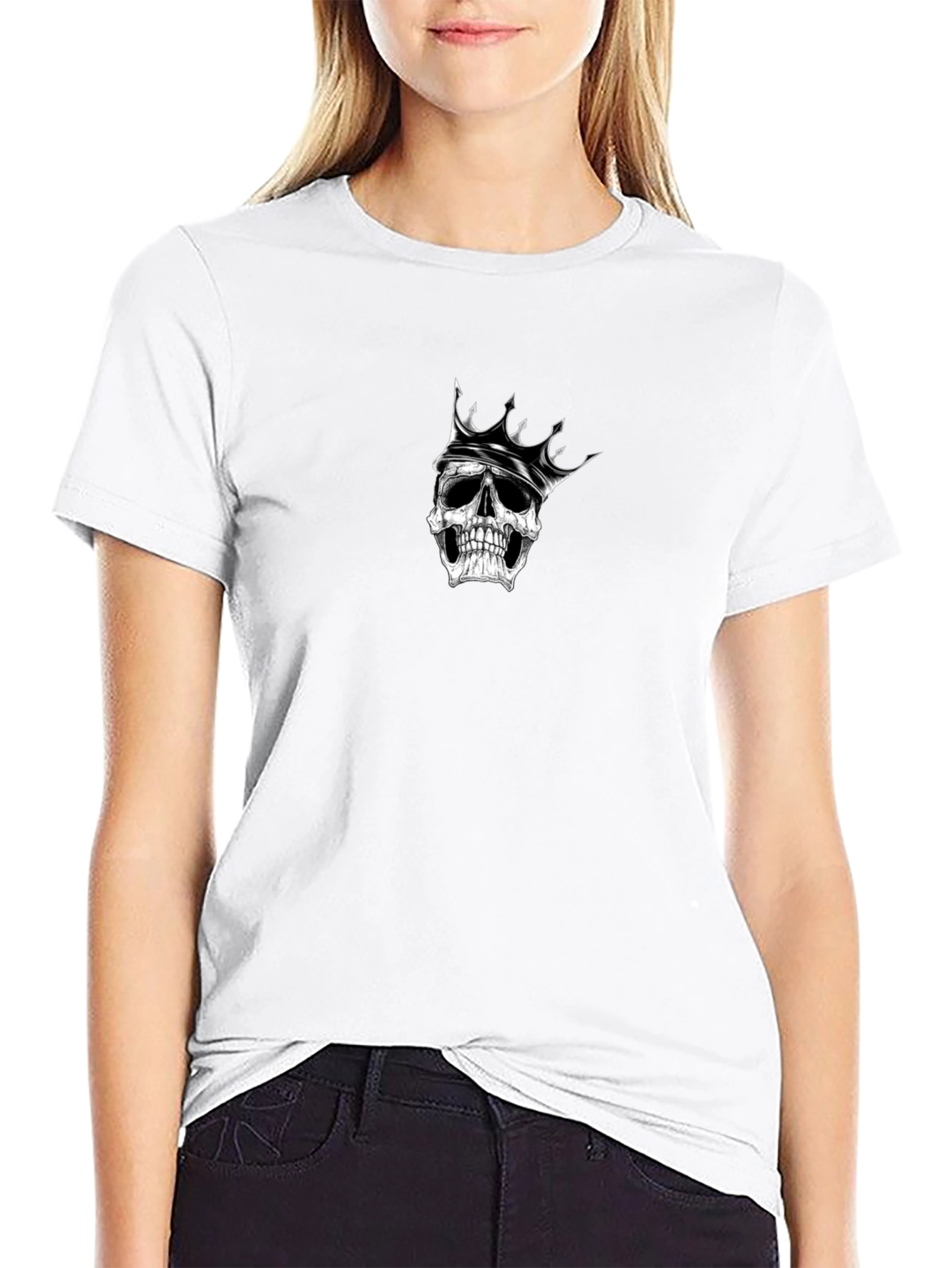 Skull King Graphic Tee - Black Cotton T-Shirt