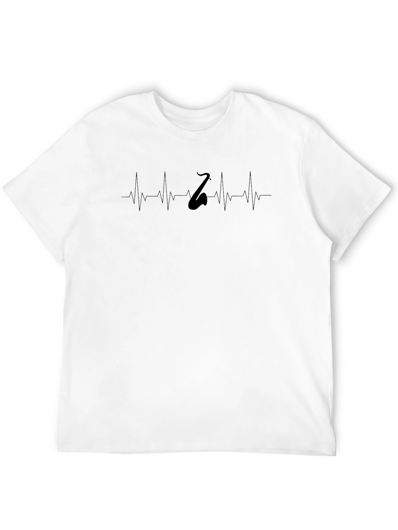 Saxophone Heartbeat T-Shirt - Music Lover Tee