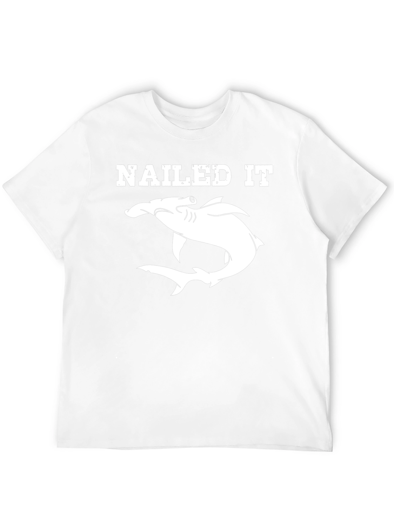 Nailed It Hammerhead Shark Graphic T-Shirt - Black