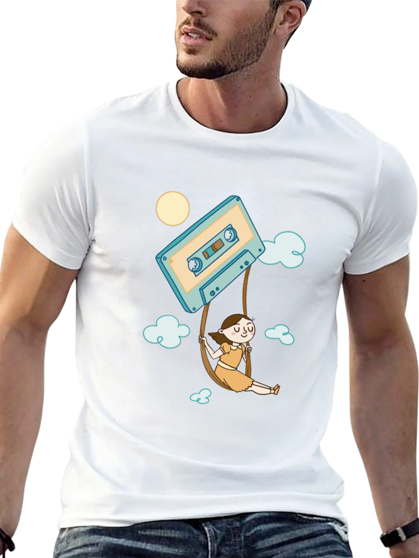 Cassette Tape Swing T-Shirt - Retro Style
