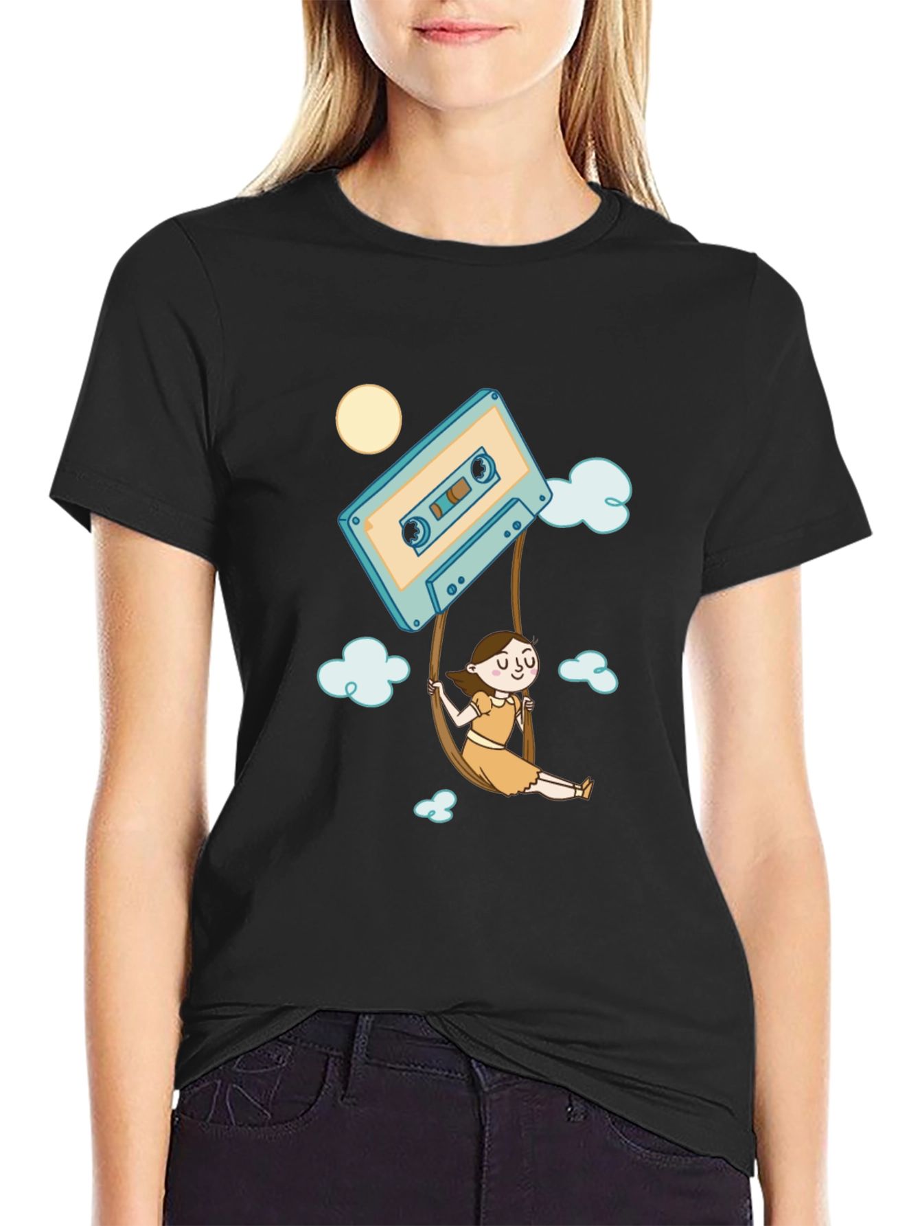 Cassette Tape Swing T-Shirt - Retro Style