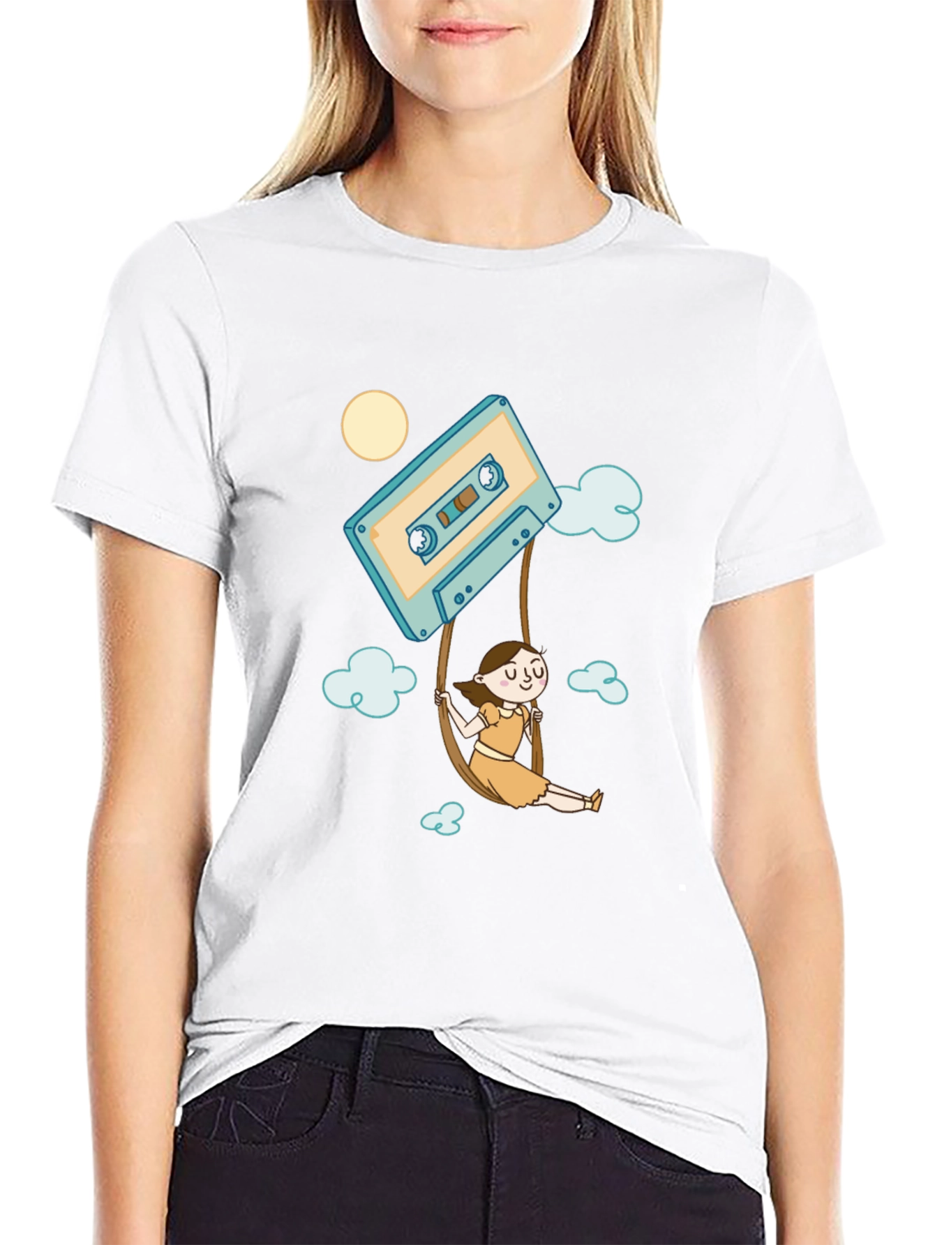 Cassette Tape Swing T-Shirt - Retro Style
