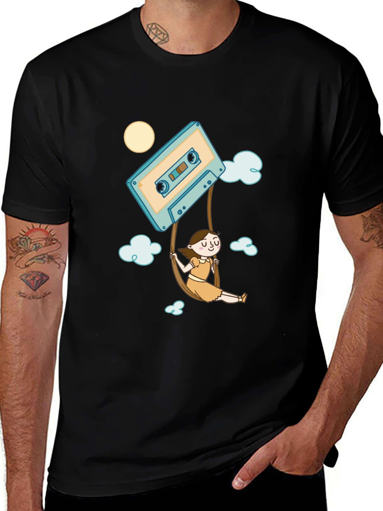 Cassette Tape Swing T-Shirt - Retro Style