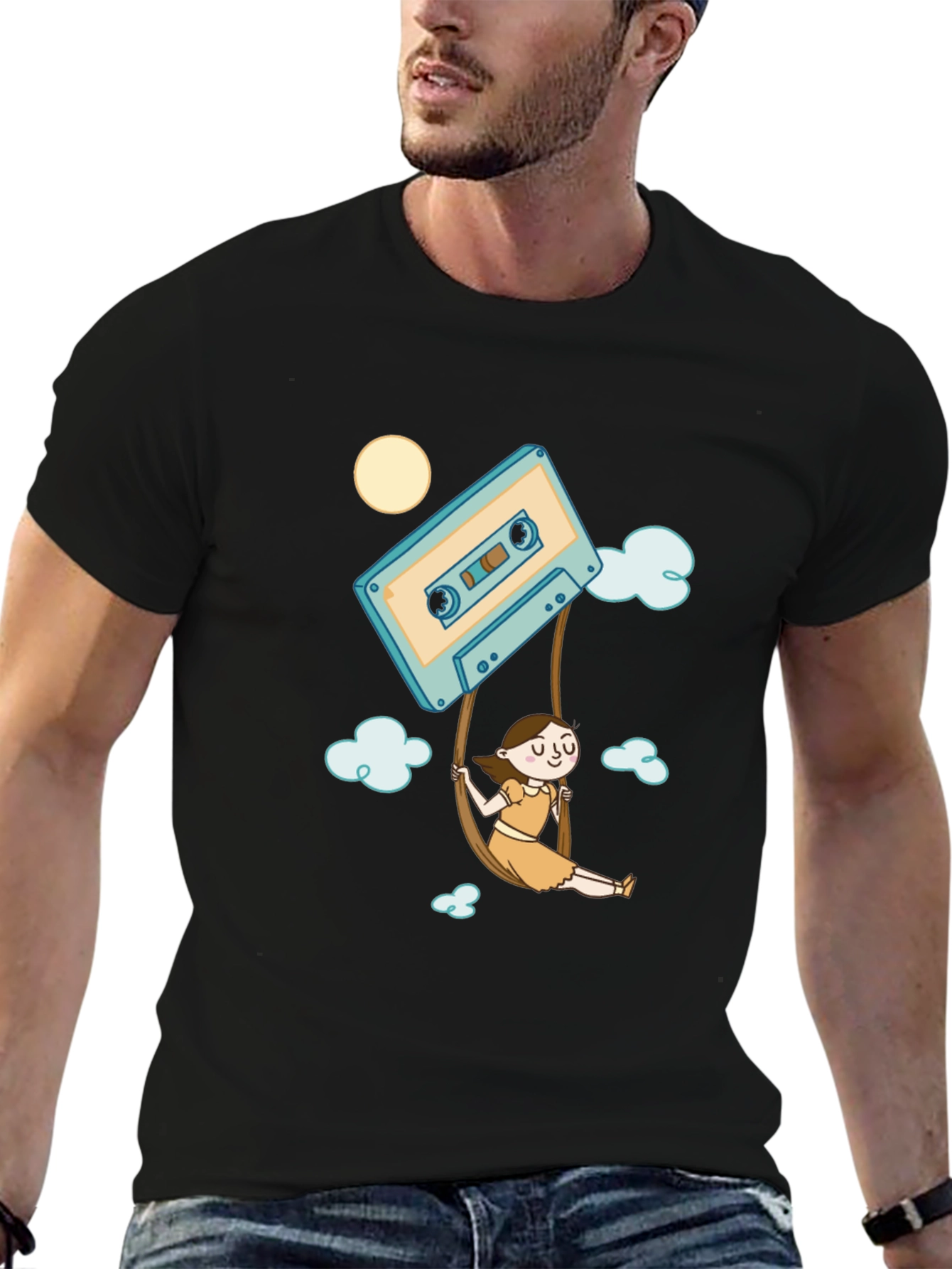 Cassette Tape Swing T-Shirt - Retro Style