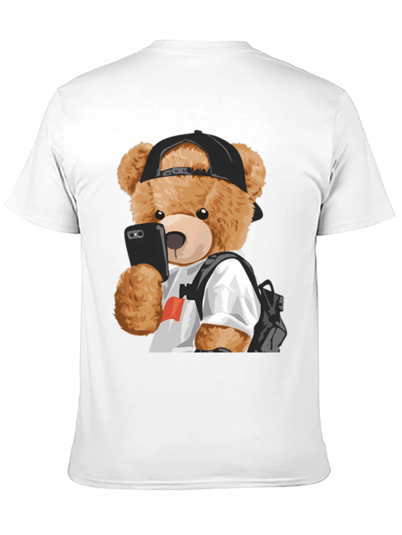 Cool Teddy Bear Selfie Graphic Tee