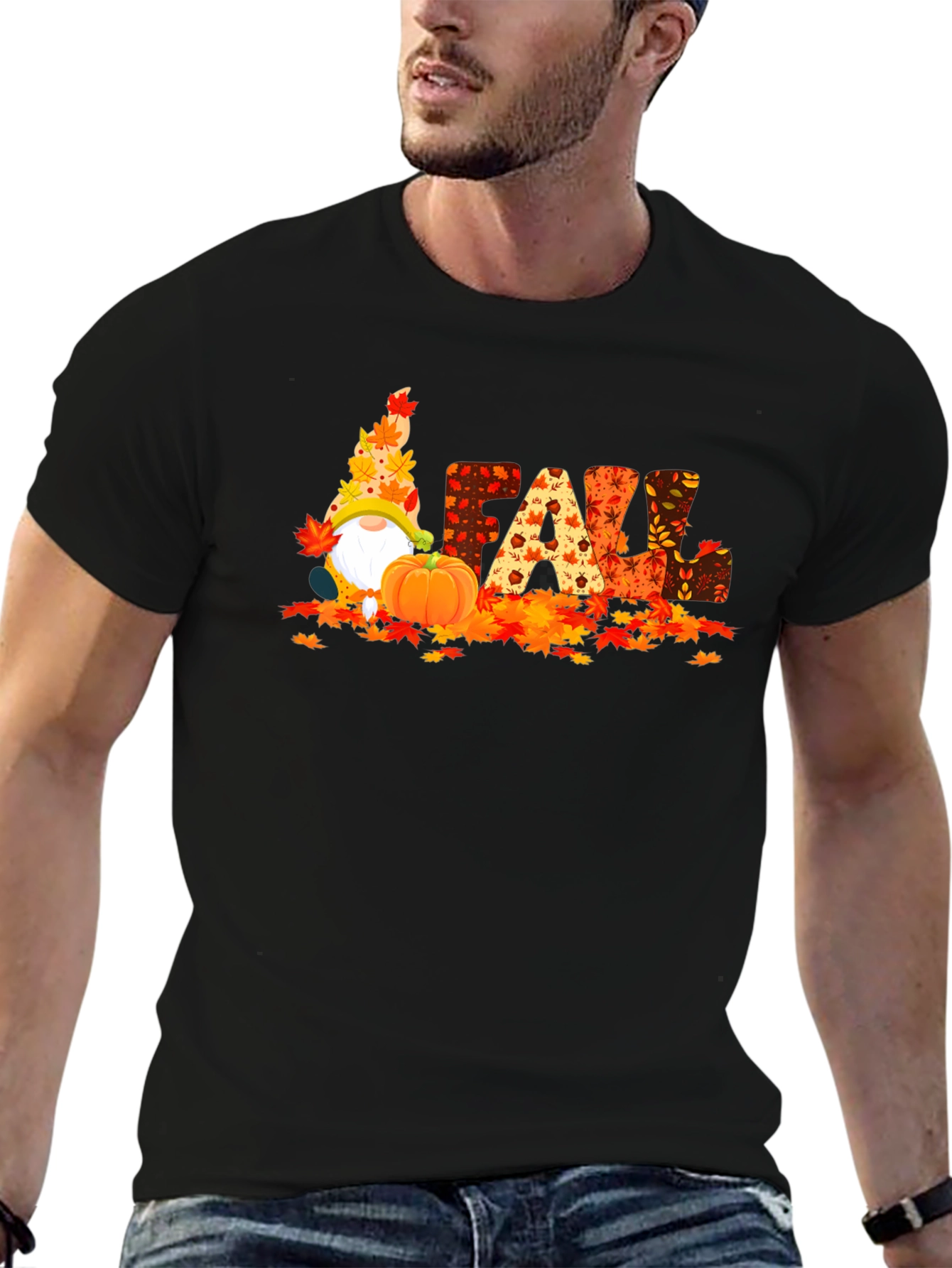 Fall Gnomes Graphic Tee - Autumn Harvest Shirt