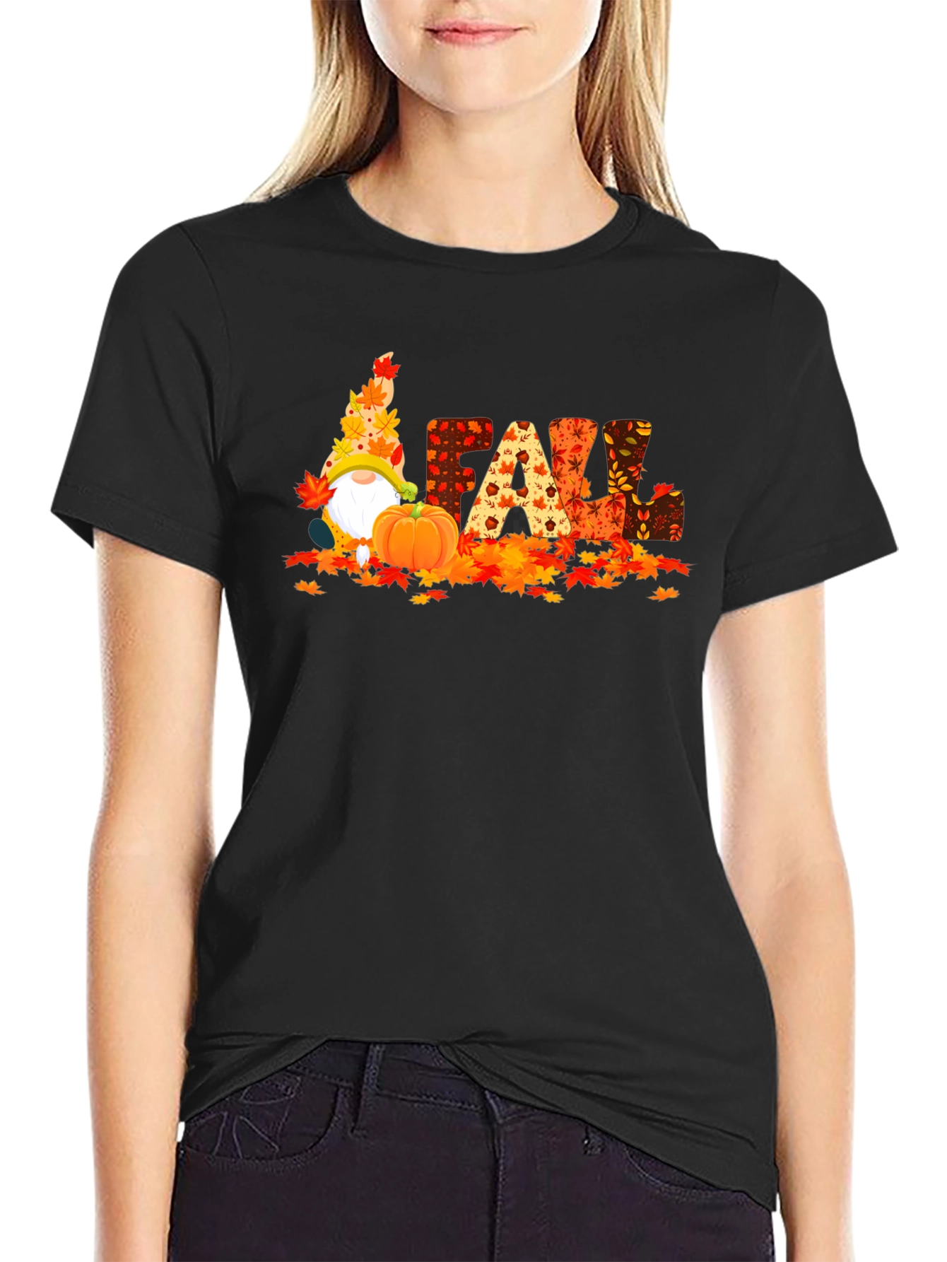 Fall Gnomes Graphic Tee - Autumn Harvest Shirt