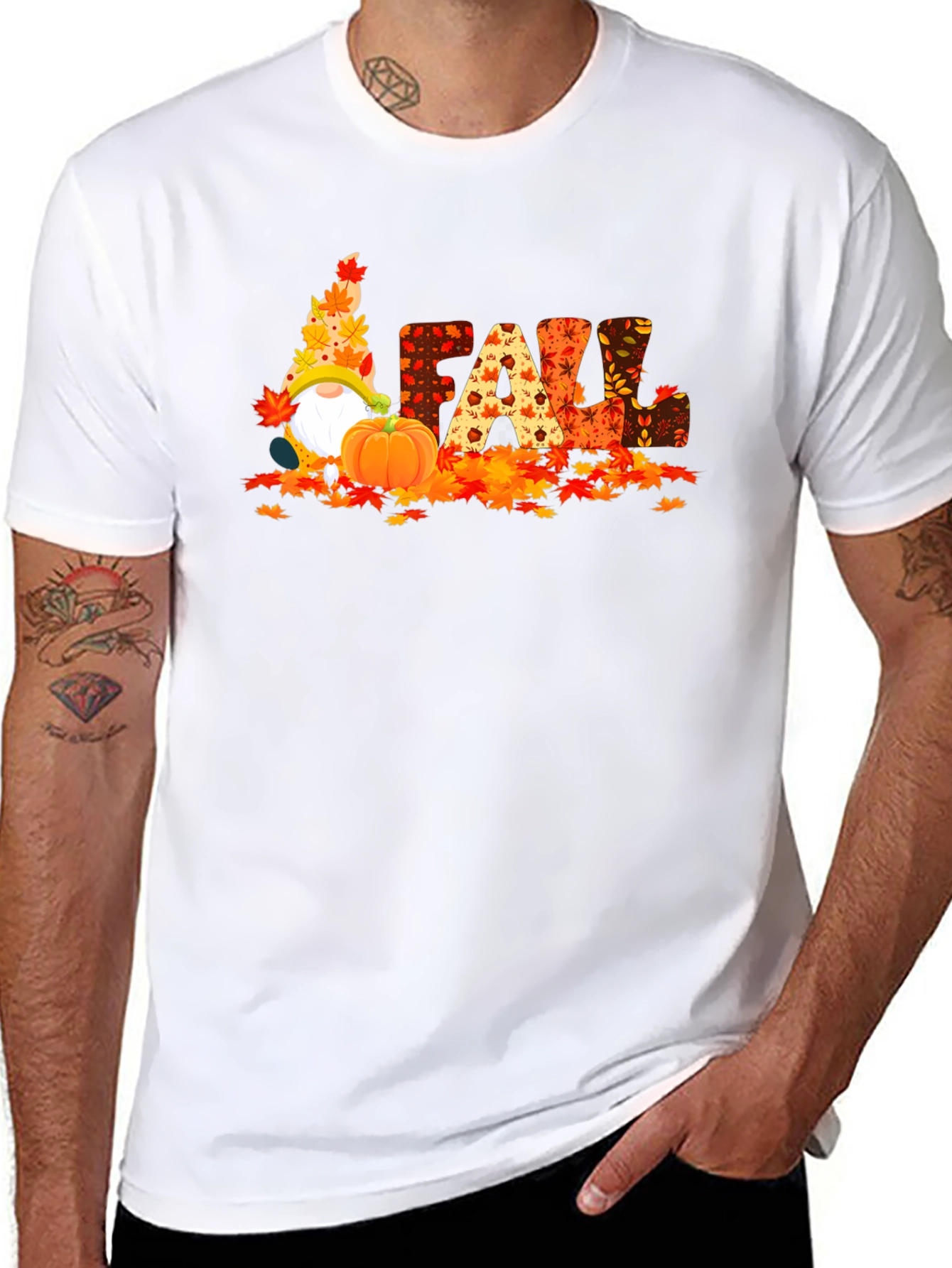 Fall Gnomes Graphic Tee - Autumn Harvest Shirt