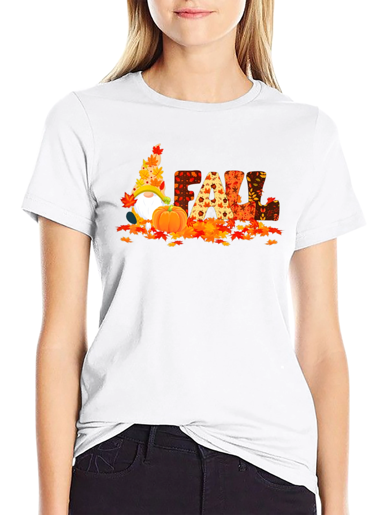 Fall Gnomes Graphic Tee - Autumn Harvest Shirt