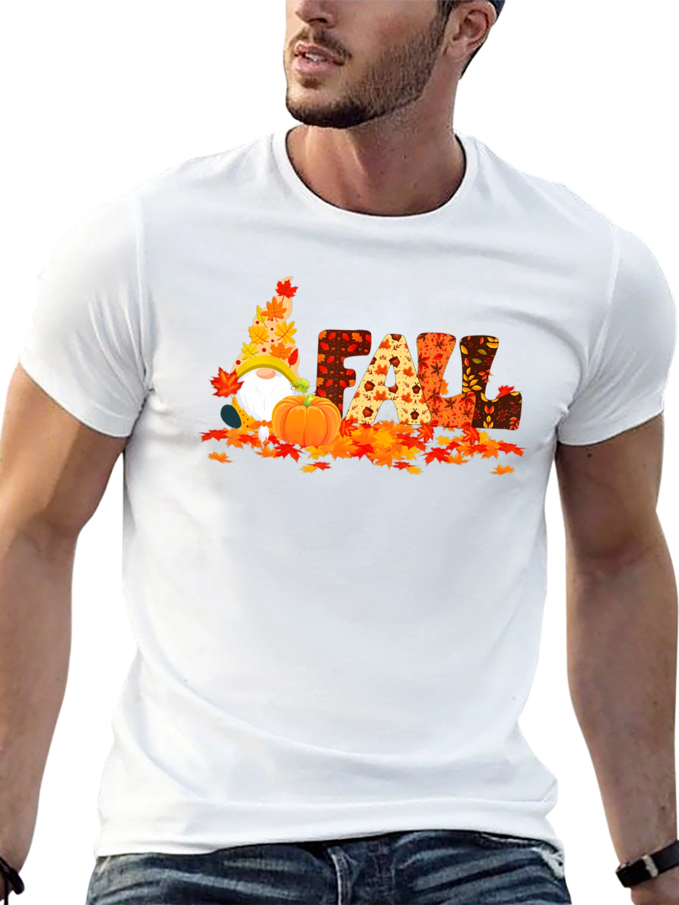 Fall Gnomes Graphic Tee - Autumn Harvest Shirt