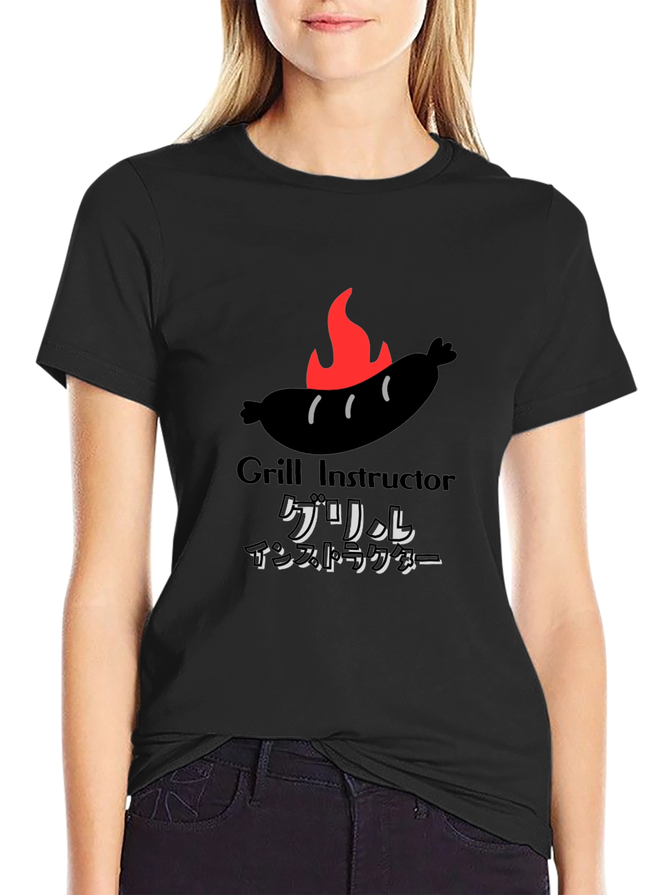 Grill Instructor T-Shirt - BBQ Sausage Graphic Tee