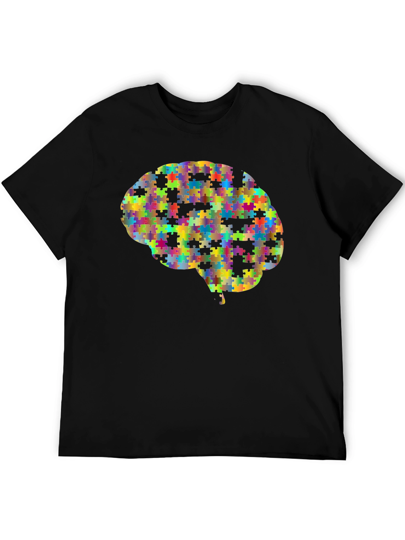 Puzzle Piece Brain Graphic T-Shirt