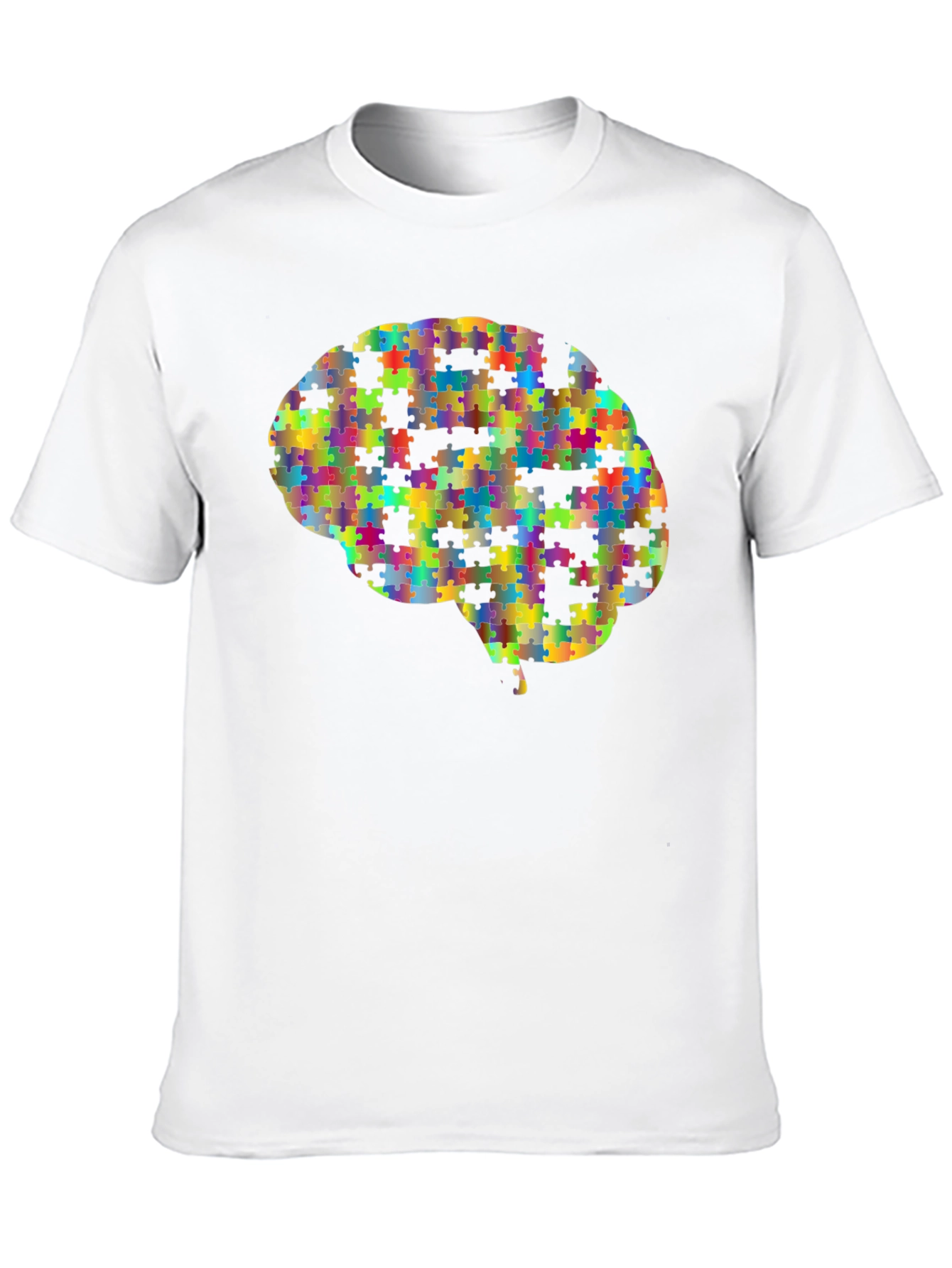 Puzzle Piece Brain Graphic T-Shirt