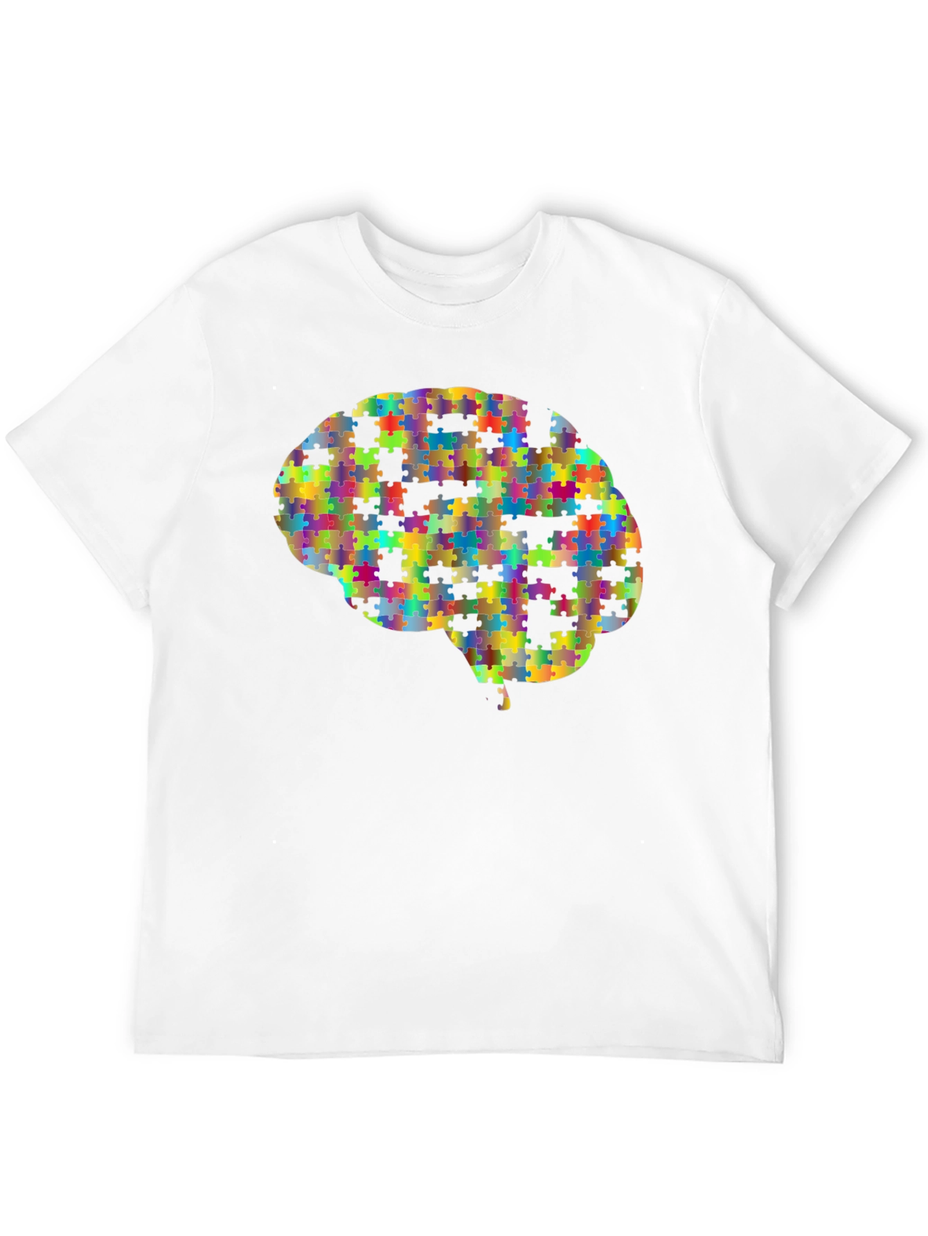 Puzzle Piece Brain Graphic T-Shirt