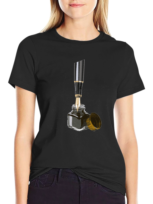 Fountain Pen & Inkwell Graphic Tee - Black