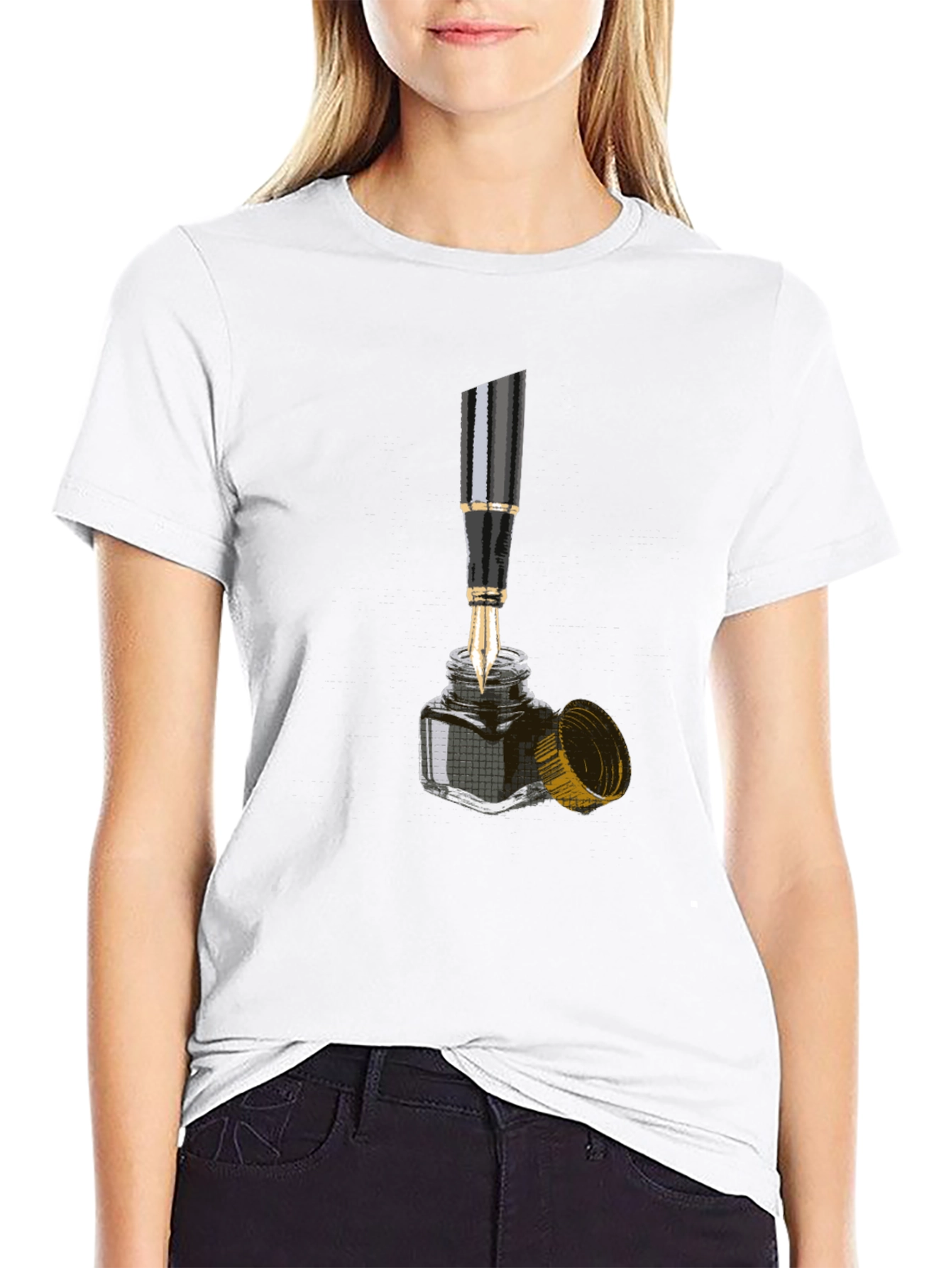 Fountain Pen & Inkwell Graphic Tee - Black
