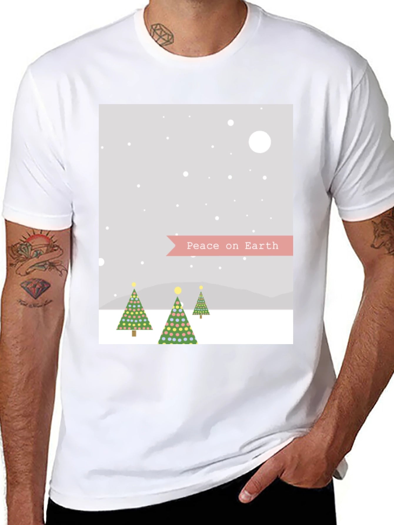 Peace on Earth Christmas Tree T-Shirt