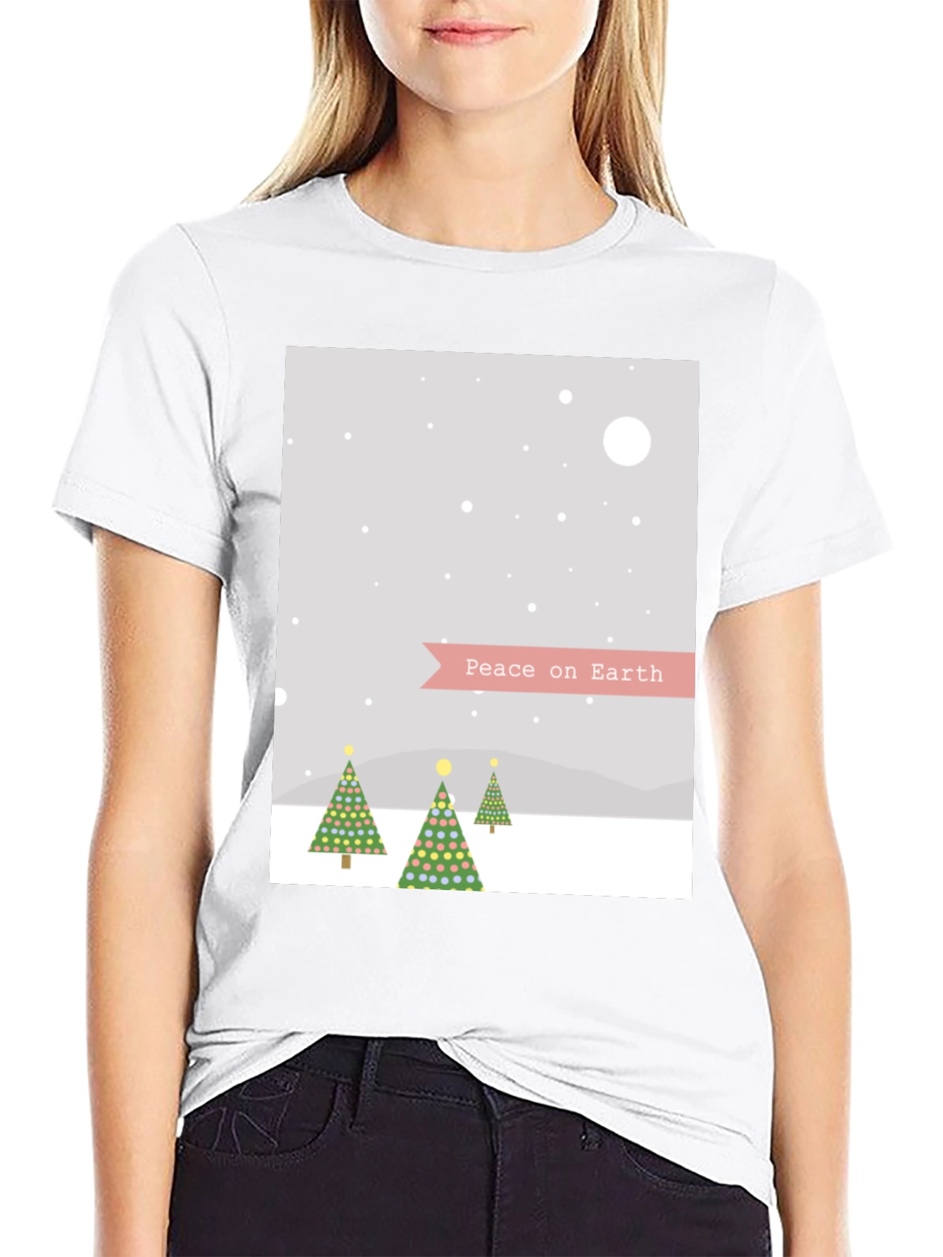 Peace on Earth Christmas Tree T-Shirt