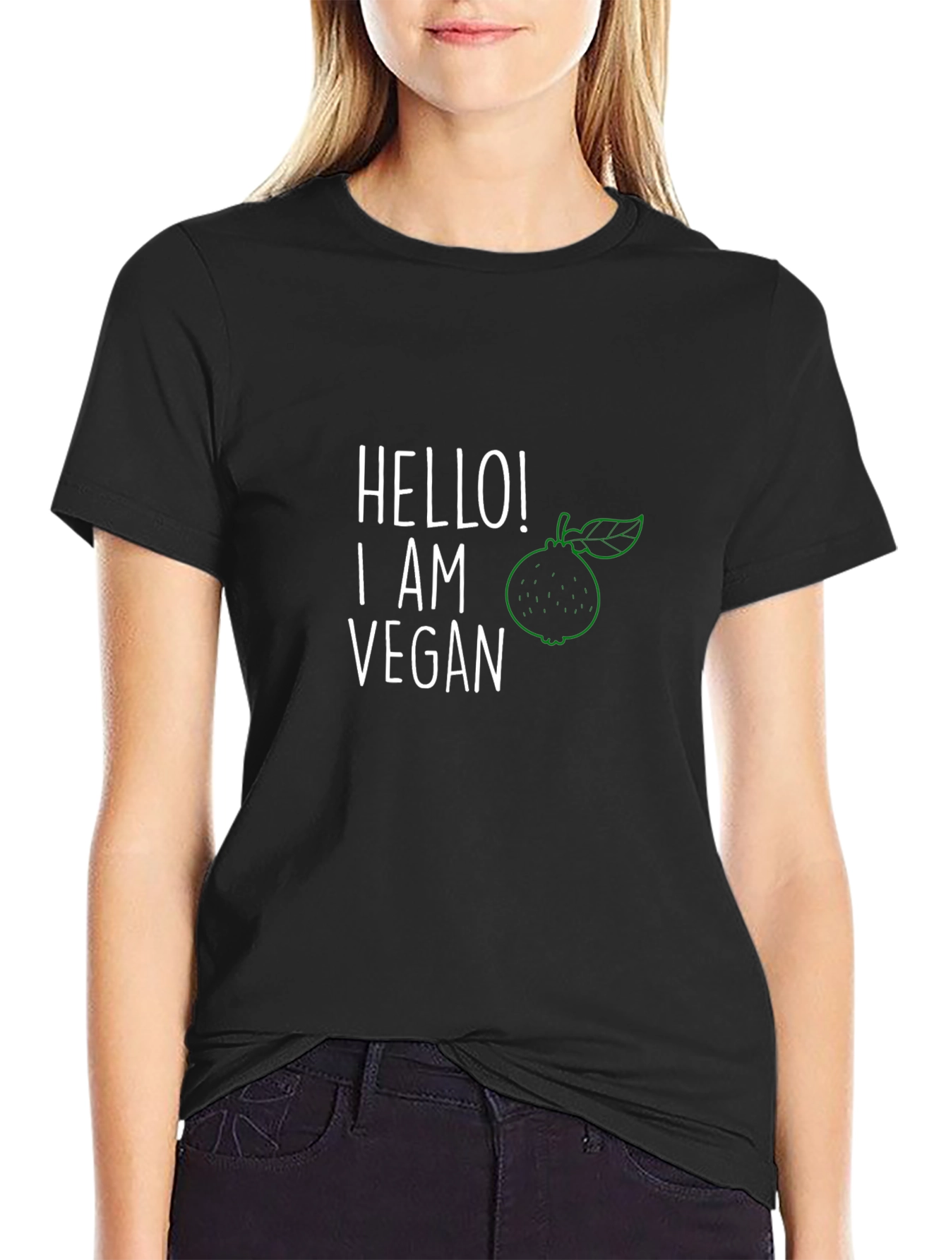 Vegan Statement T-Shirt - Black Graphic Tee