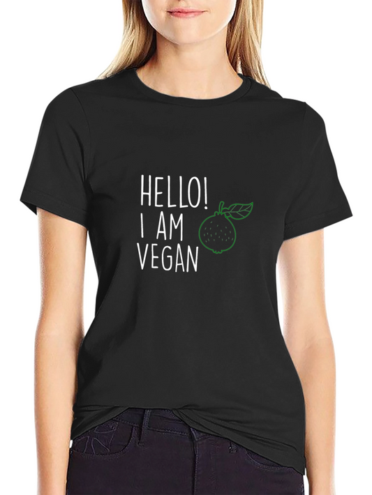 Vegan Statement T-Shirt - Black Graphic Tee