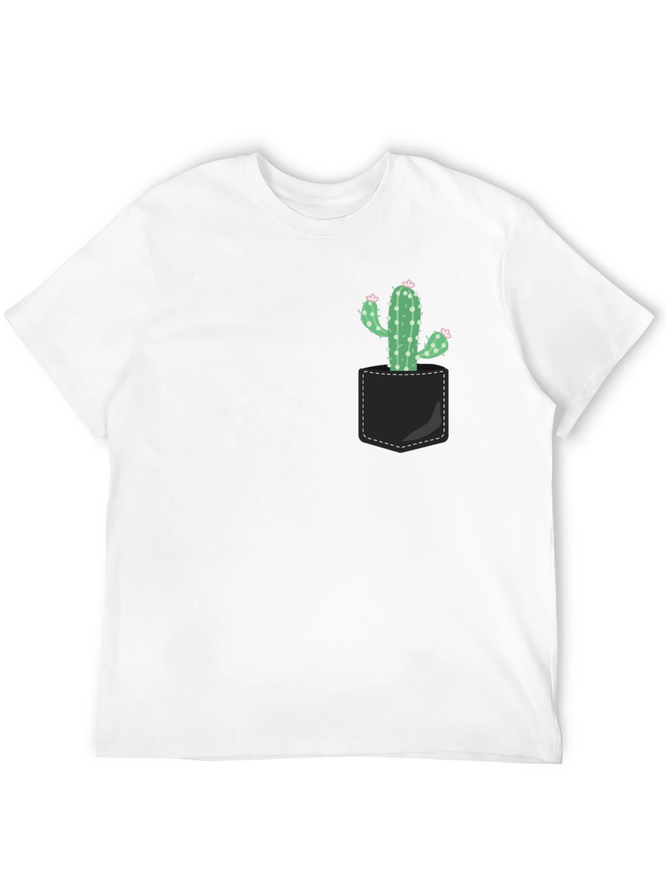Cactus Pocket T-Shirt - Trendy Graphic Tee