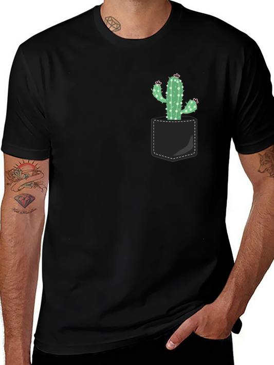 Cactus Pocket T-Shirt - Trendy Graphic Tee