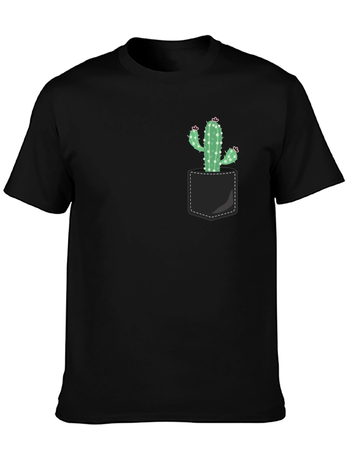 Cactus Pocket T-Shirt - Trendy Graphic Tee