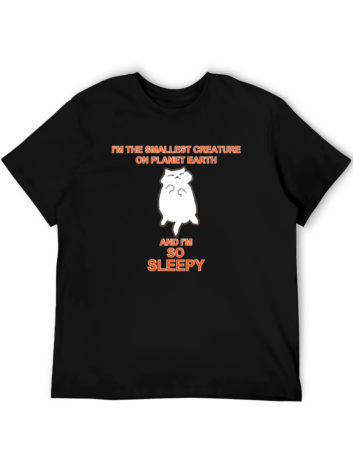 Smallest Creature So Sleepy Black Tee
