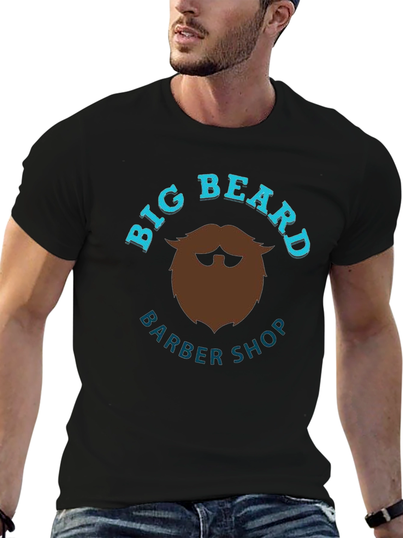 Big Beard Barber Shop Black Tee
