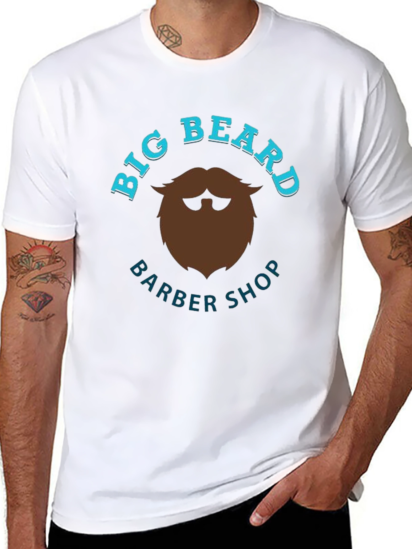 Big Beard Barber Shop Black Tee