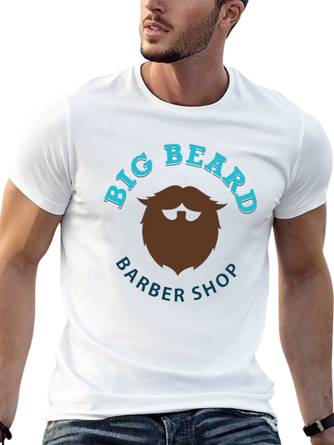 Big Beard Barber Shop Black Tee