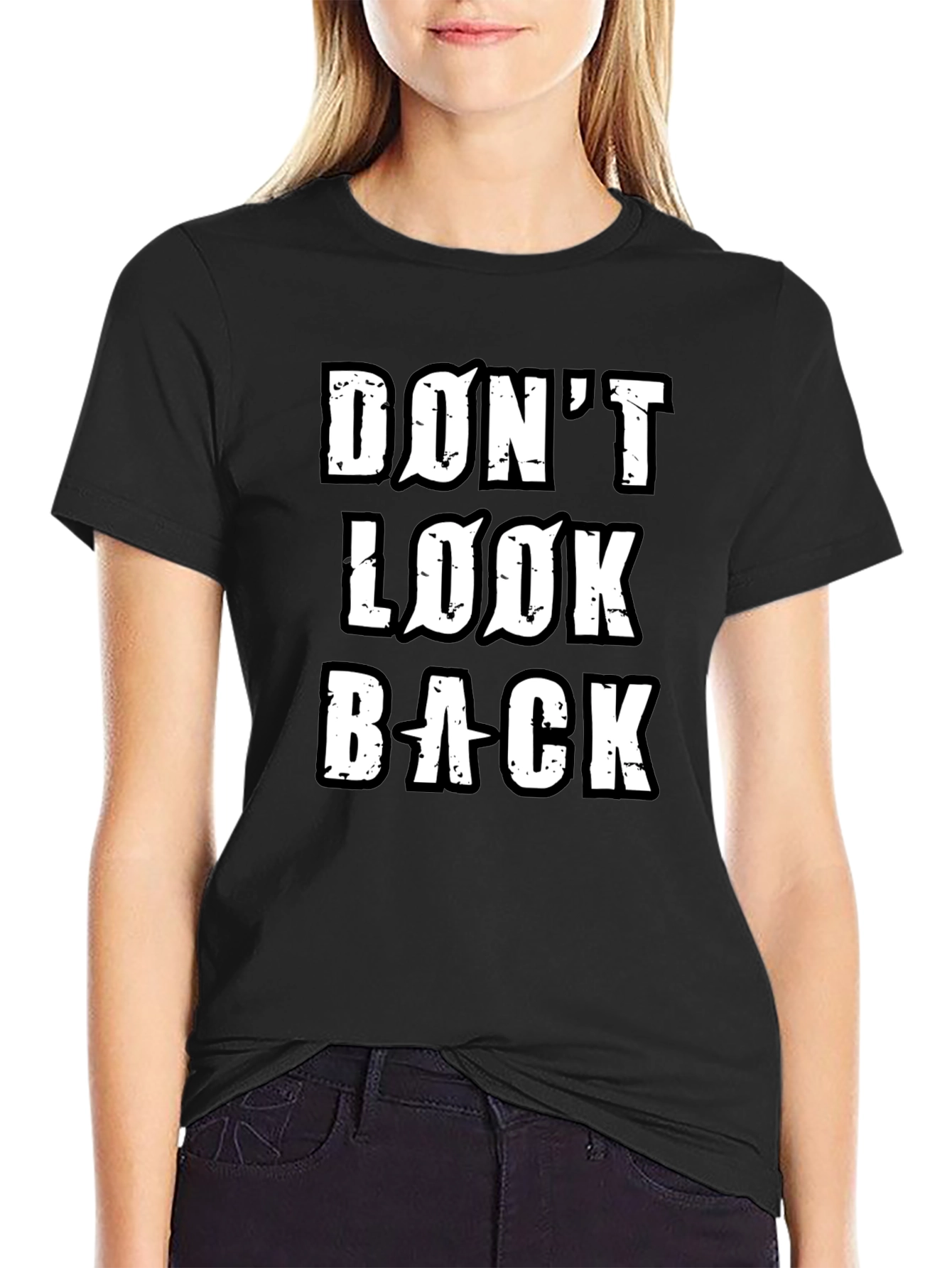 Dont Look Back Mens Black T-Shirt