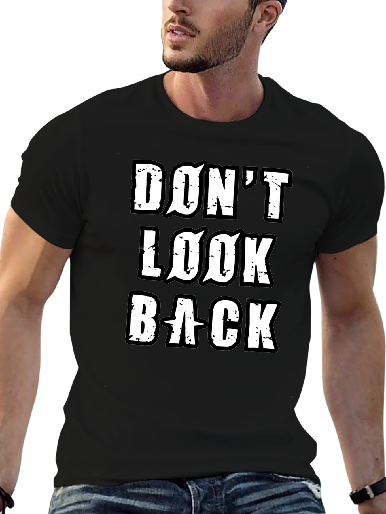 Dont Look Back Mens Black T-Shirt