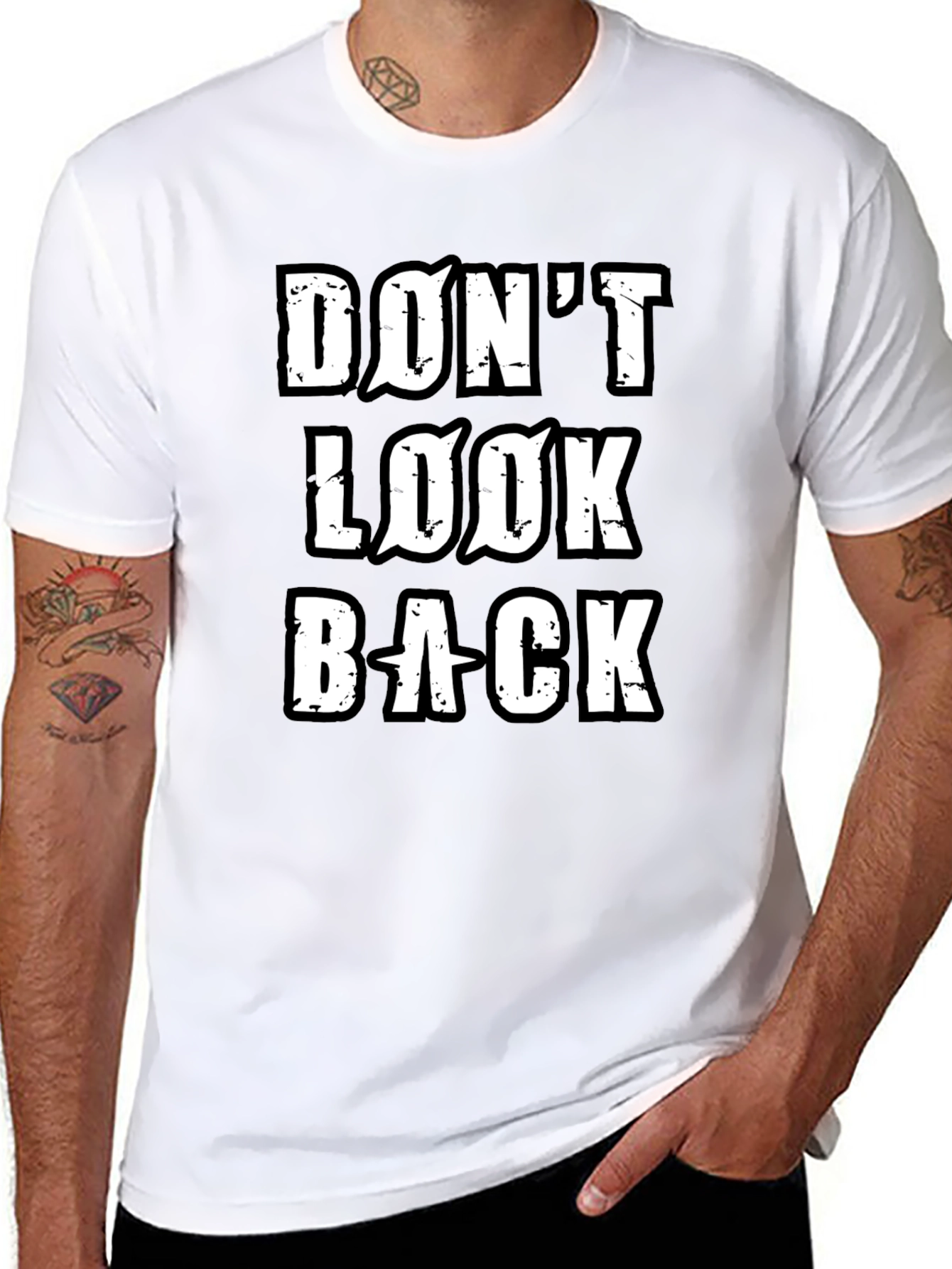 Dont Look Back Mens Black T-Shirt