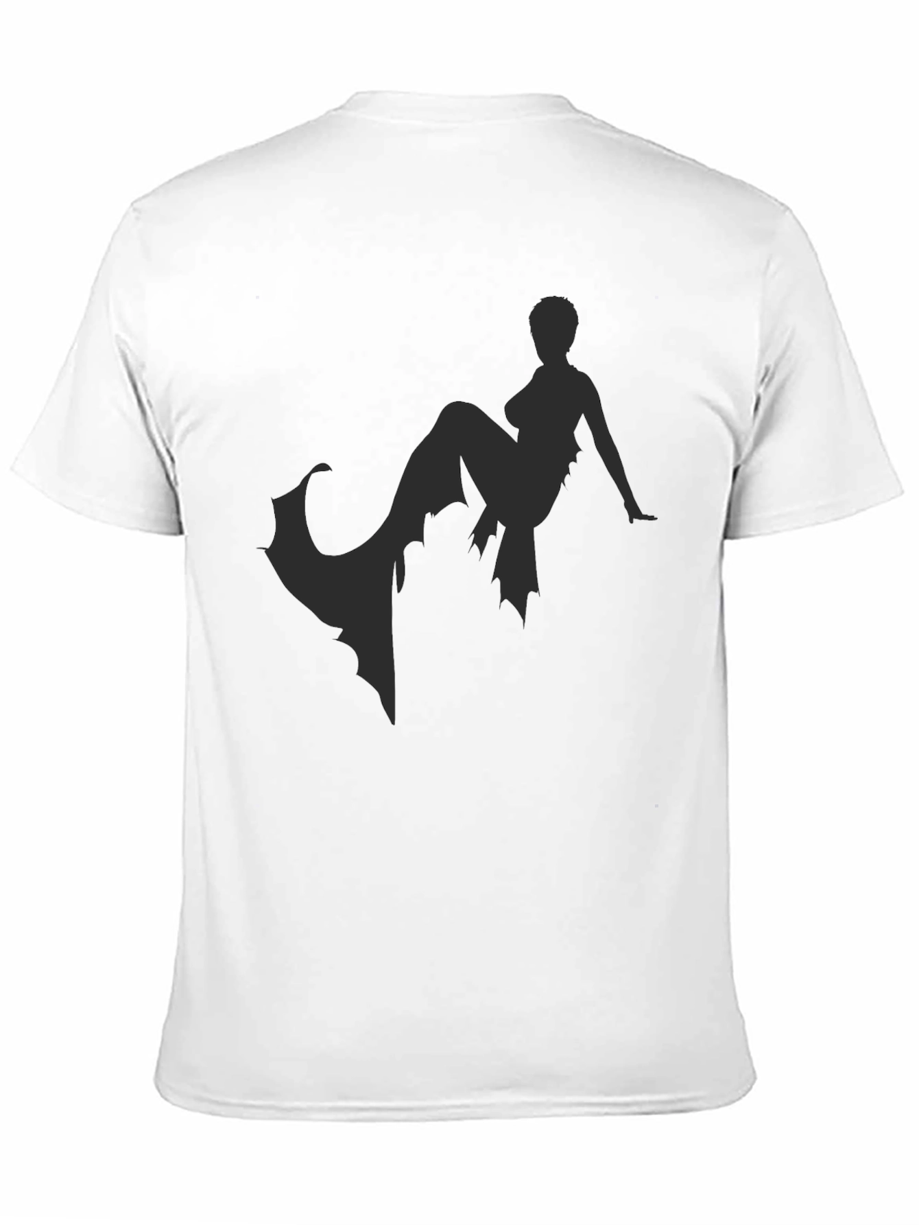 Mystic Mermaid Graphic Tee - Black Cotton T-Shirt