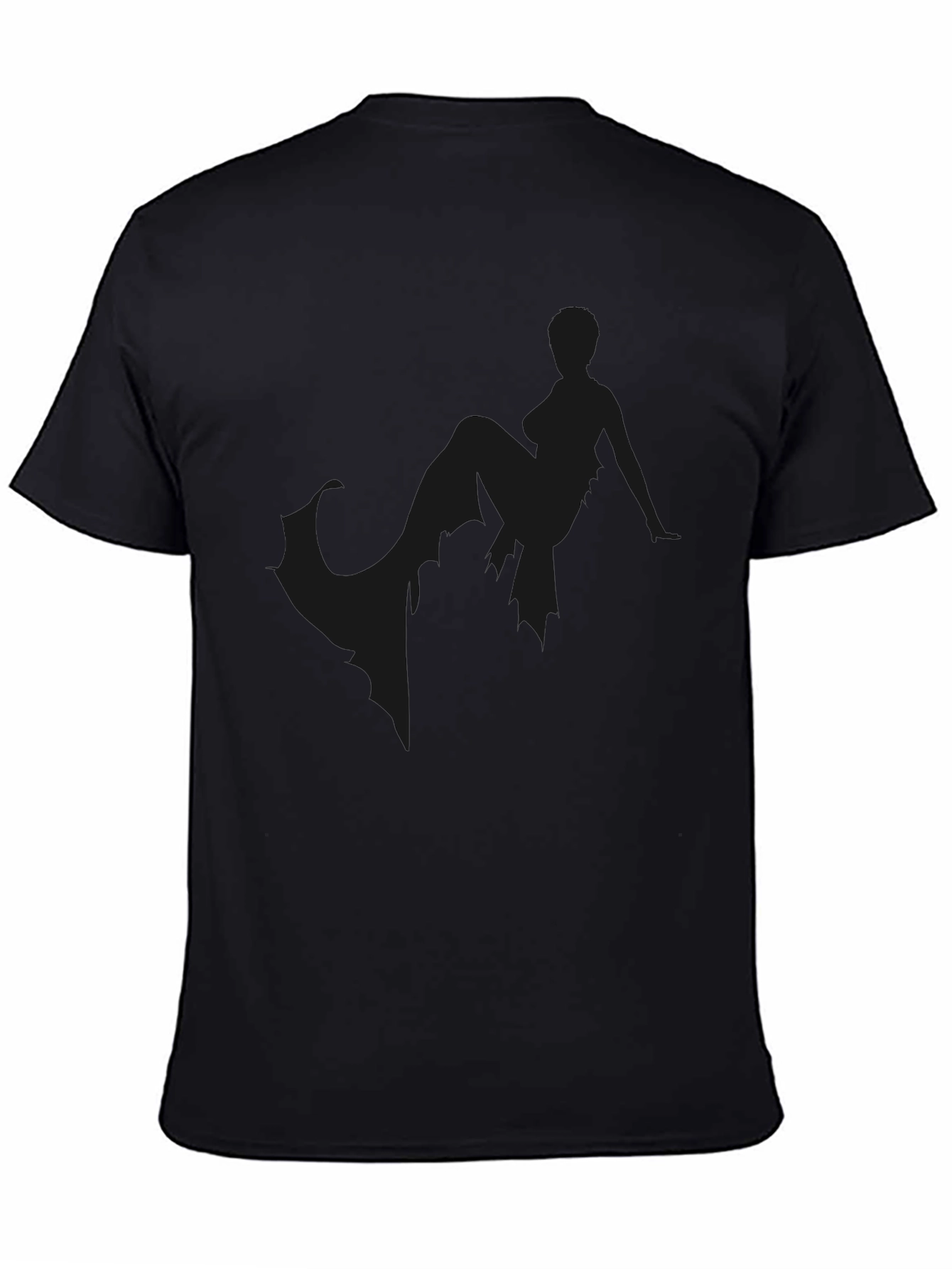 Mystic Mermaid Graphic Tee - Black Cotton T-Shirt