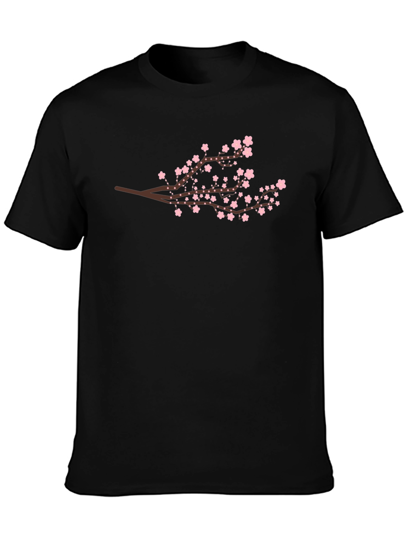 Cherry Blossom Branch Graphic Tee - Black