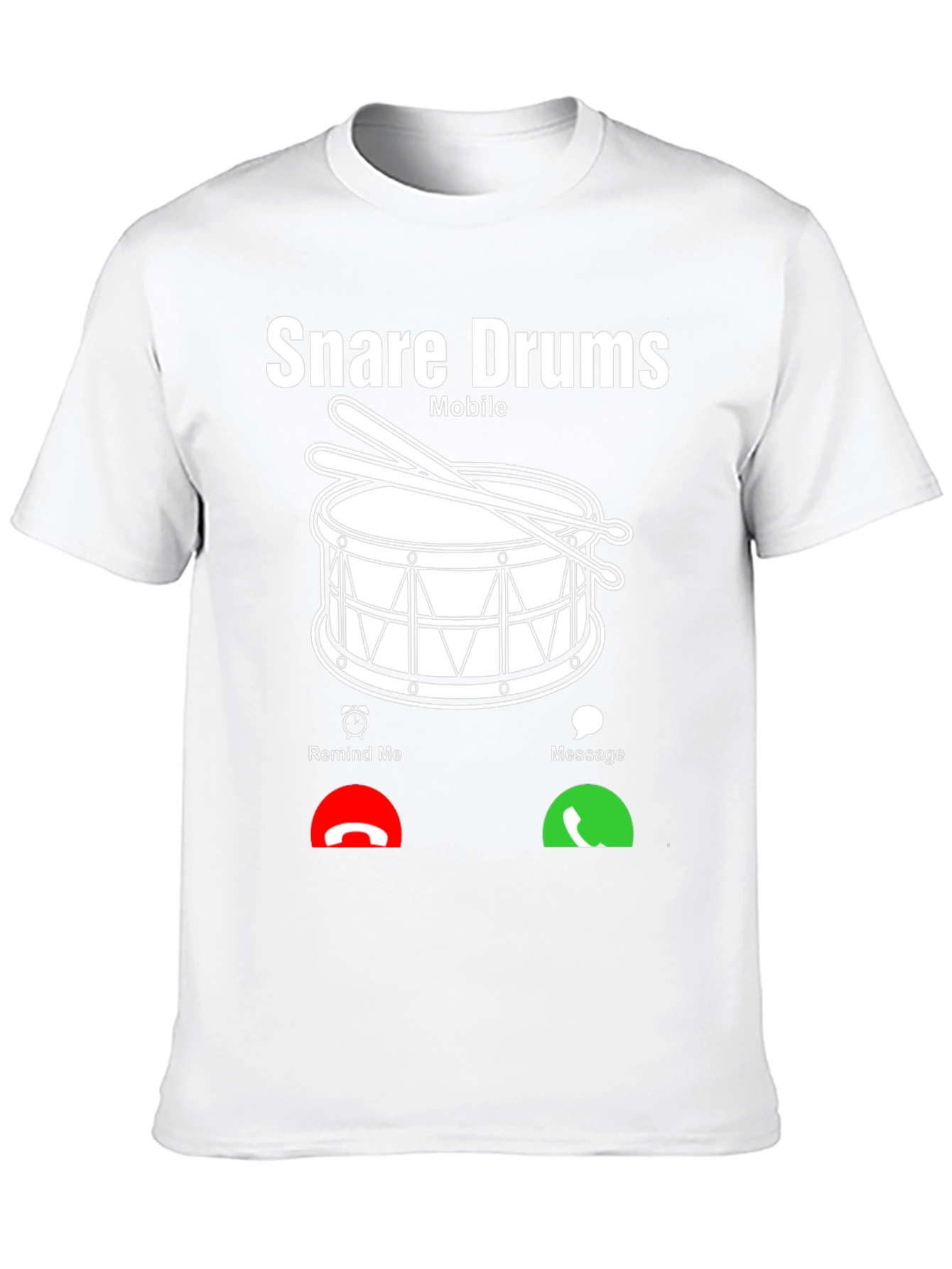 Snare Drums Mobile Incoming Call Black T-Shirt