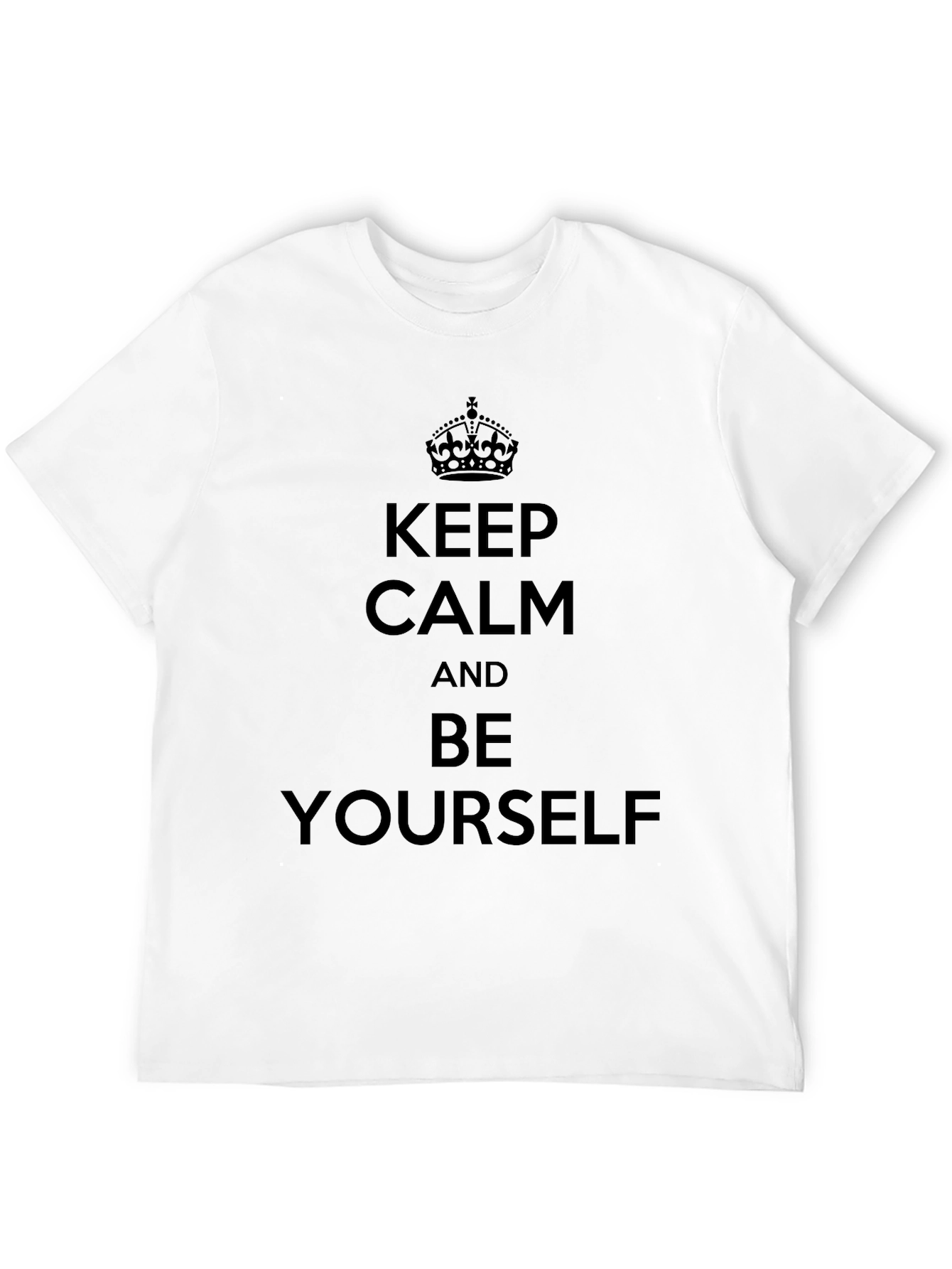 Keep Calm Be Yourself Black T-Shirt