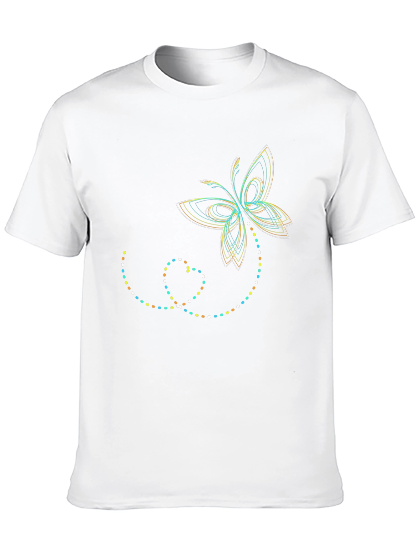 Abstract Butterfly Graphic Tee - Stylish Casual Wear