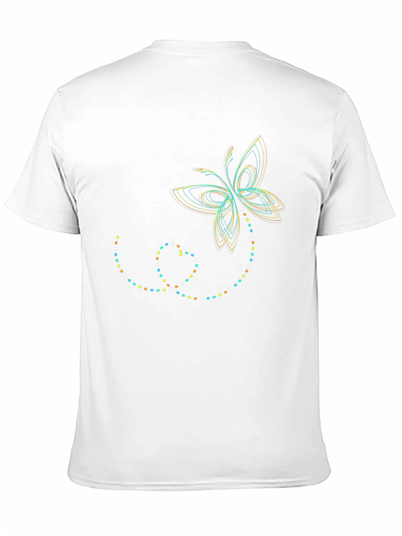 Abstract Butterfly Graphic Tee - Stylish Casual Wear