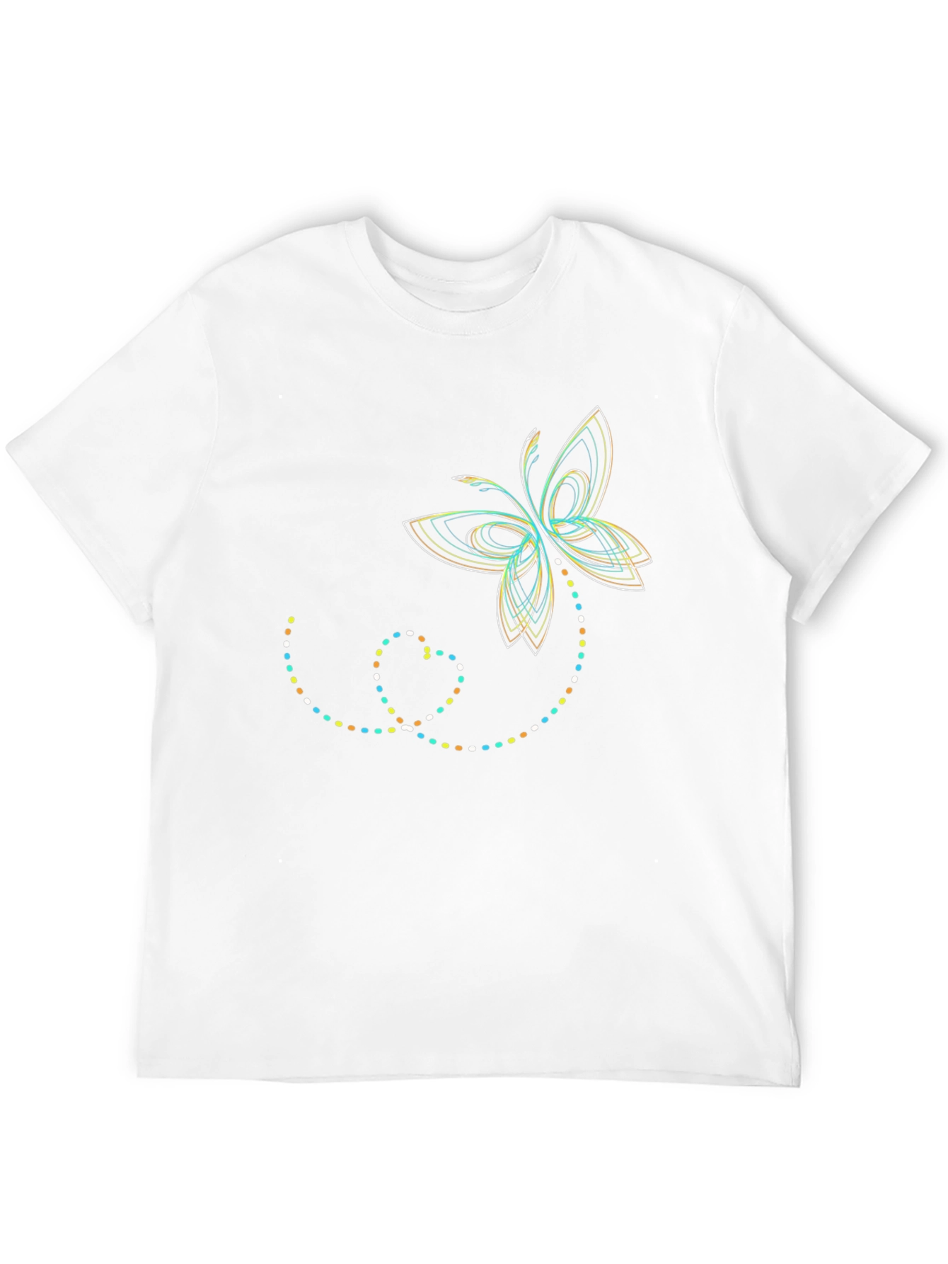 Abstract Butterfly Graphic Tee - Stylish Casual Wear