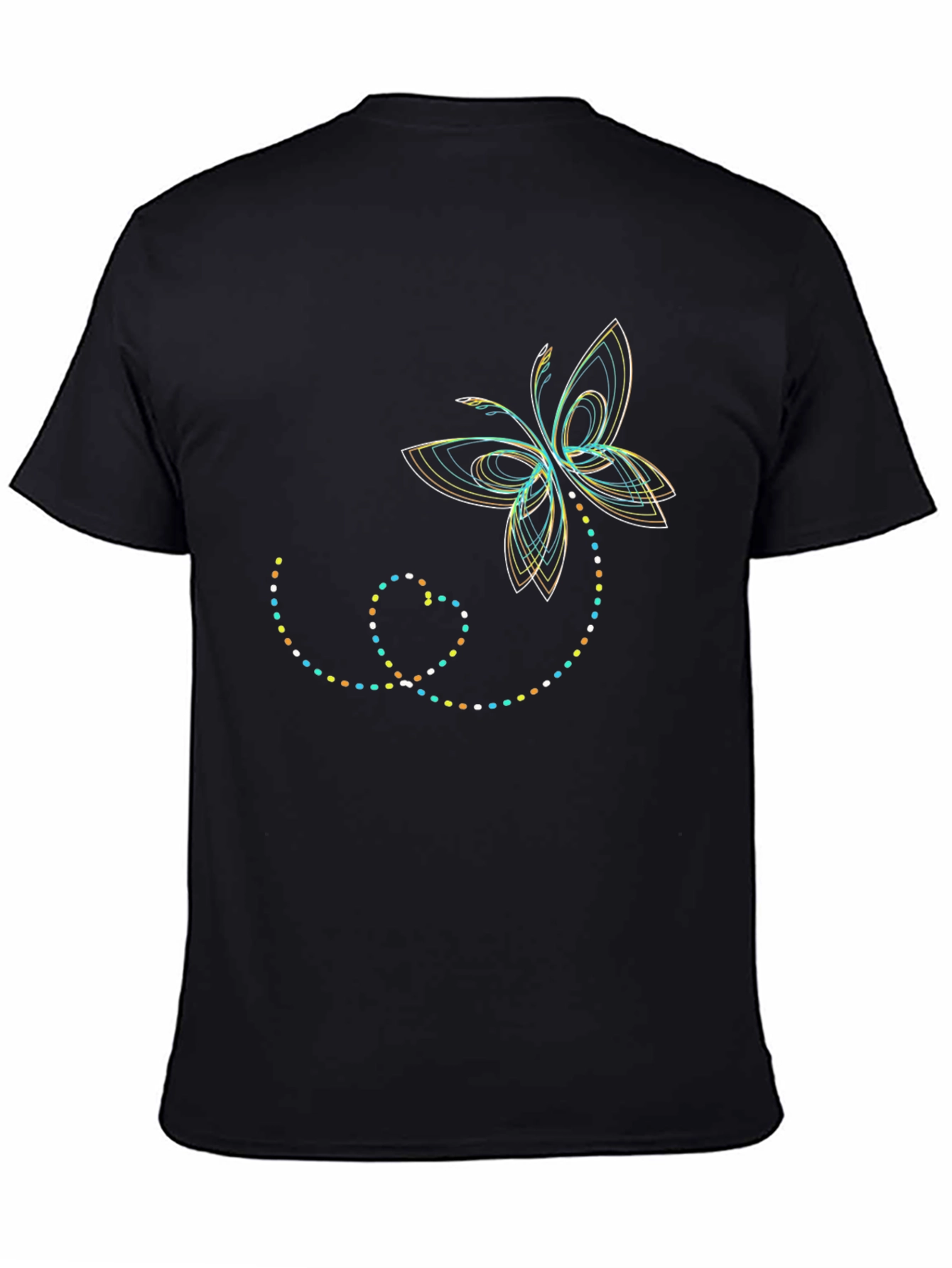 Abstract Butterfly Graphic Tee - Stylish Casual Wear