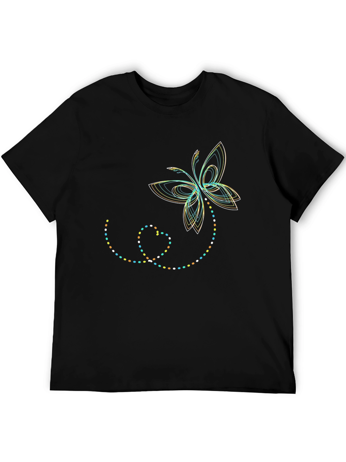 Abstract Butterfly Graphic Tee - Stylish Casual Wear